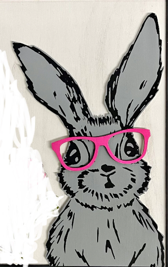 Large Spring Cottontail Market Bunny unpainted wood cutouts - ready for you to paint