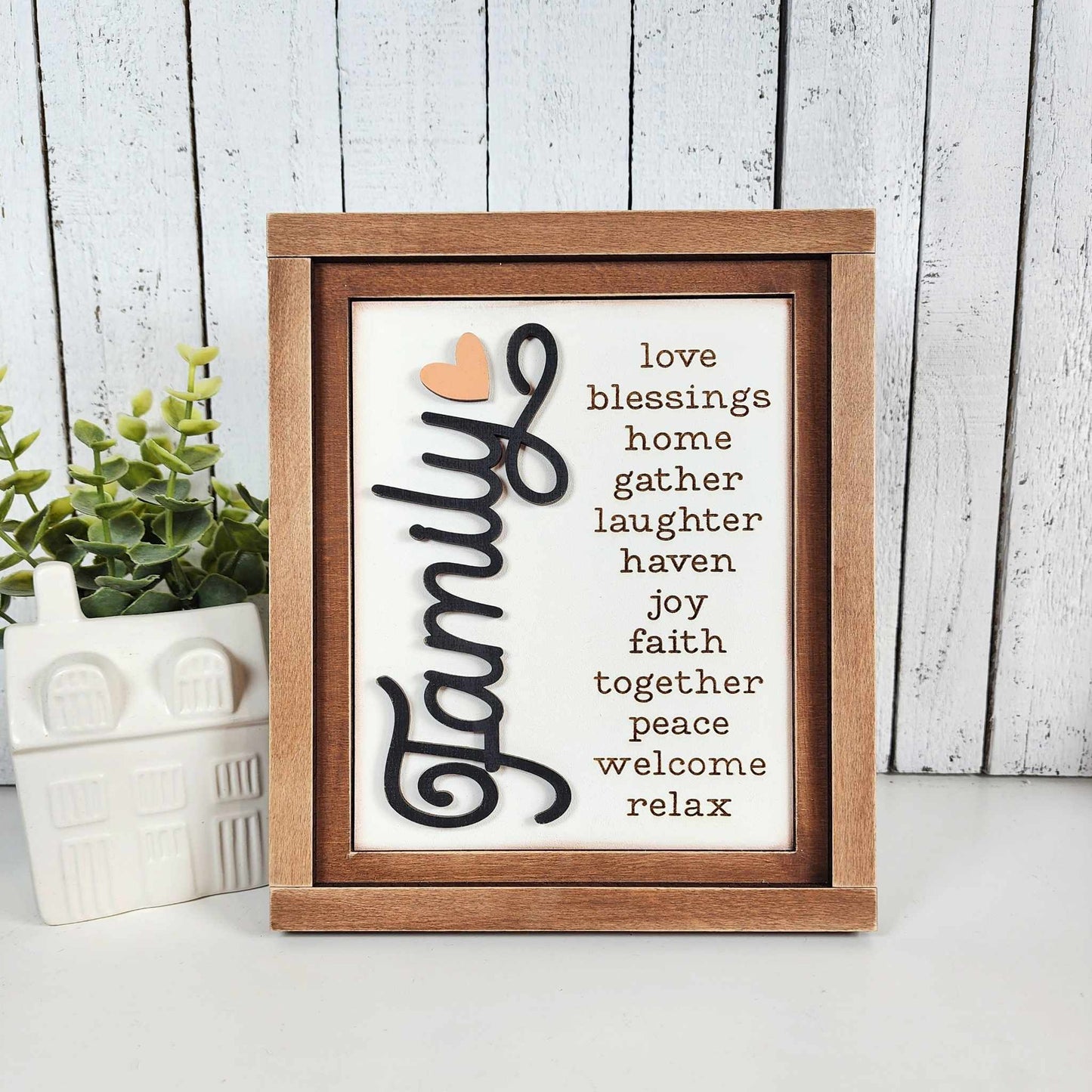 Family Home Collection Sign Trio - unpainted cutouts