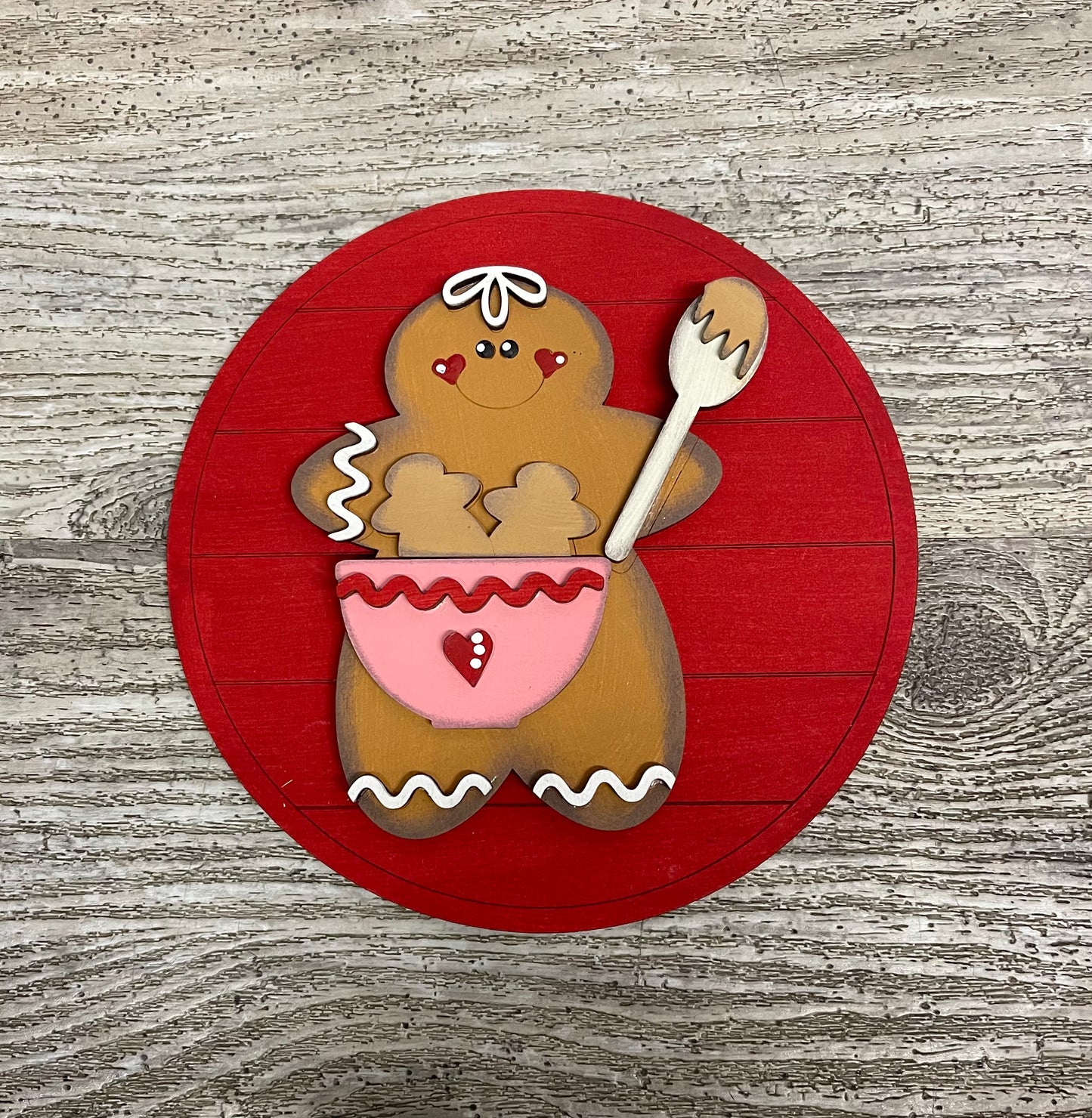 Gingerbread insert for changeable sign, unpainted ready for you to finish