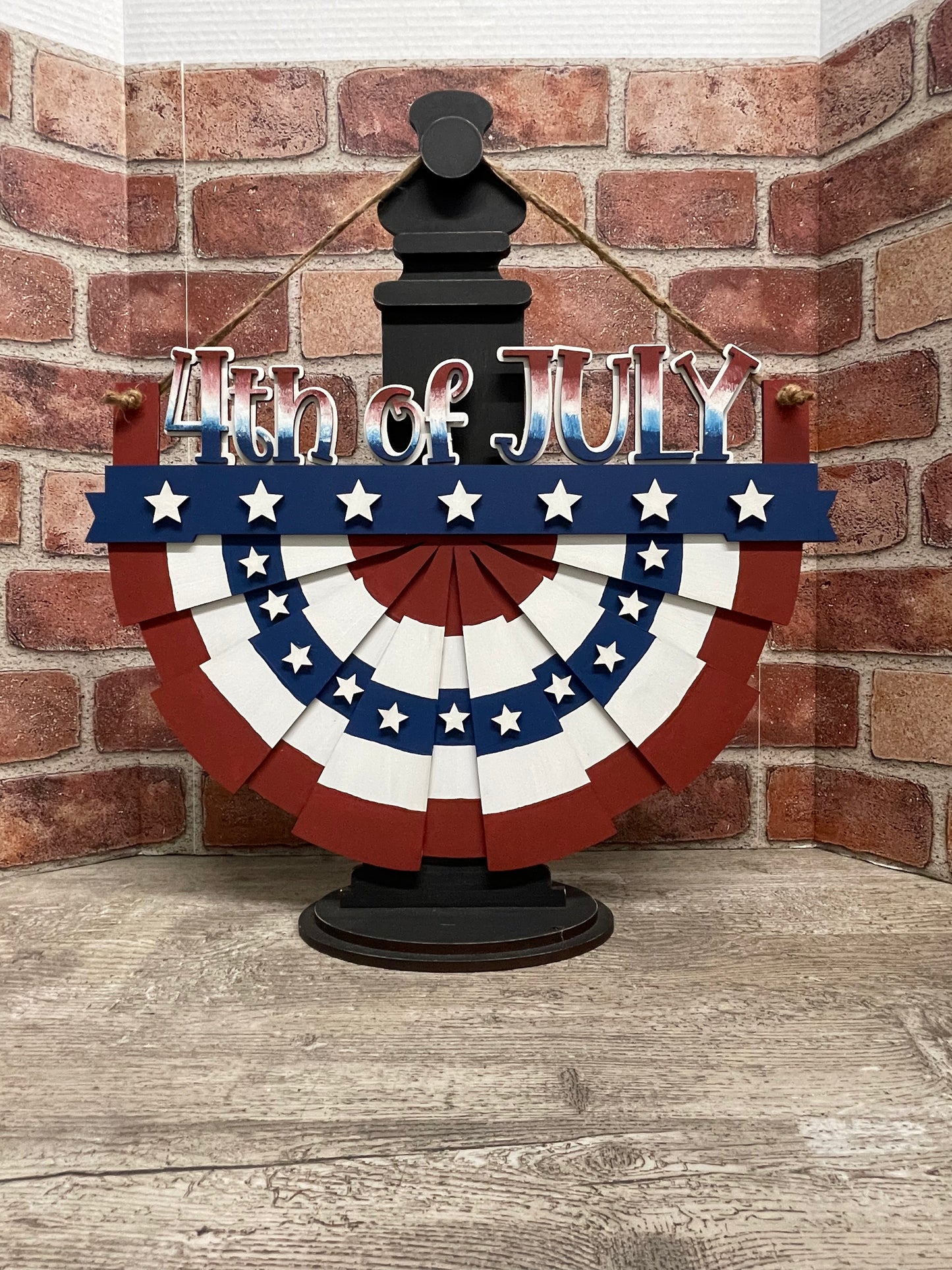 Patriotic Bunting with changeable words unpainted wood cutouts, ready for you to paint
