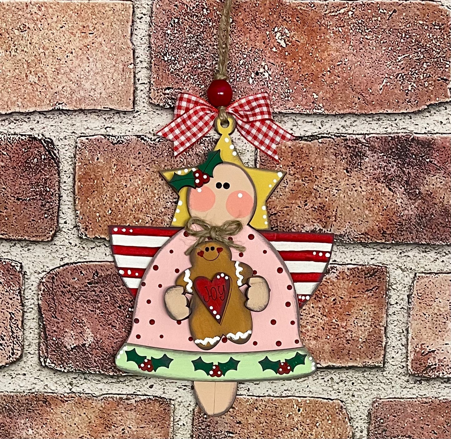 3 Christmas Angel Ornaments, 8 inches tall, wood cutouts, unpainted ready for you to finish