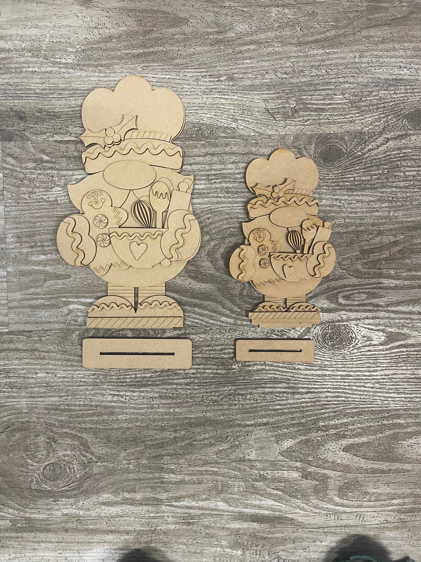 Snowman Gnome, 2 sizes, cutout, unpainted wooden cutout, ready for you to paint