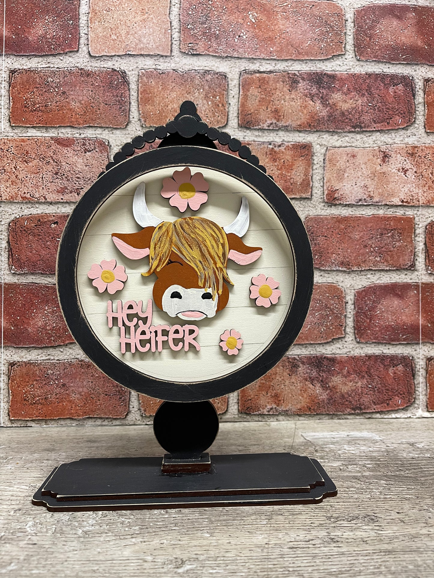 Hey Heifer insert for changeable sign, unpainted ready for you to finish