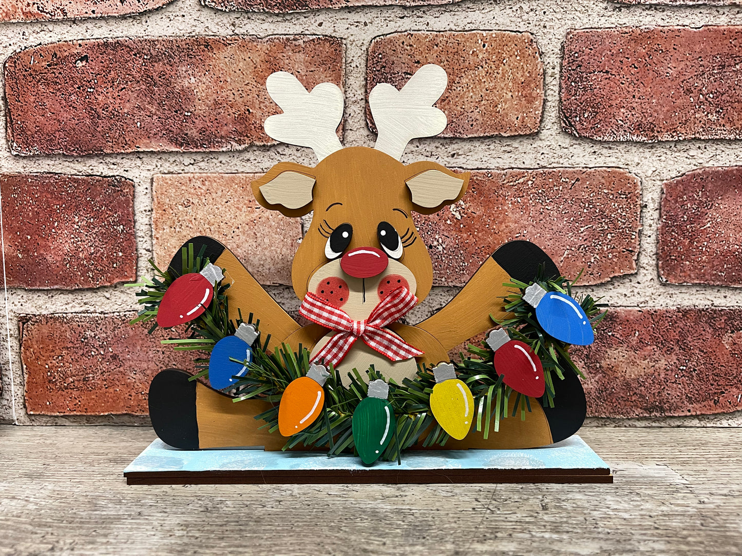 Reindeer Christmas Sitter or Ornaments, wood cutouts, unpainted ready for you to finish