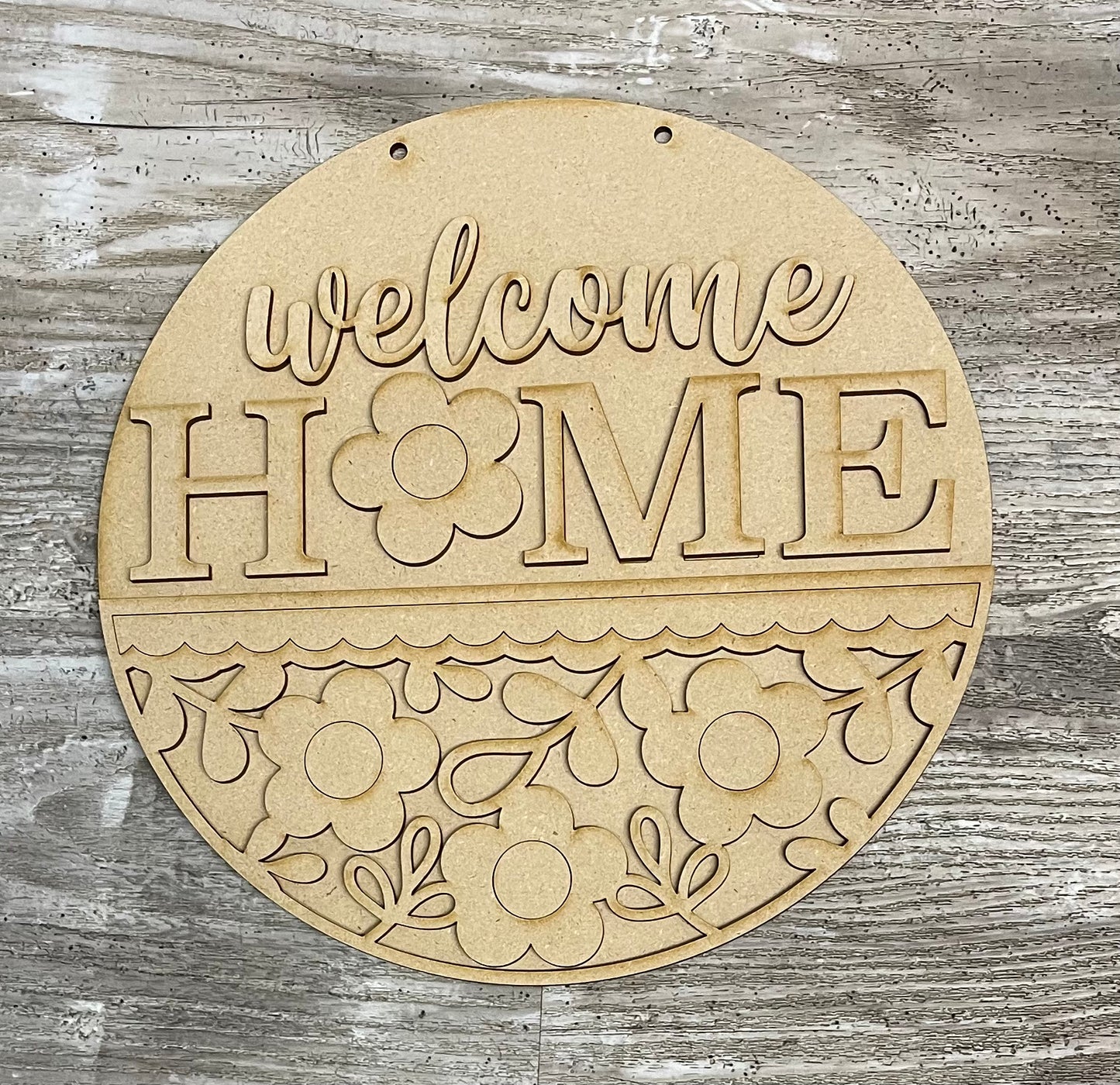 Sunflower - Daisy Door Sign Kit, DIY Kit - unpainted wood cutouts