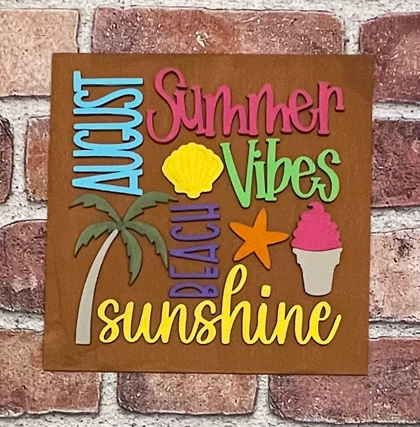 August themed Changeable Frame with the removable May seasonal piece ready for you to paint