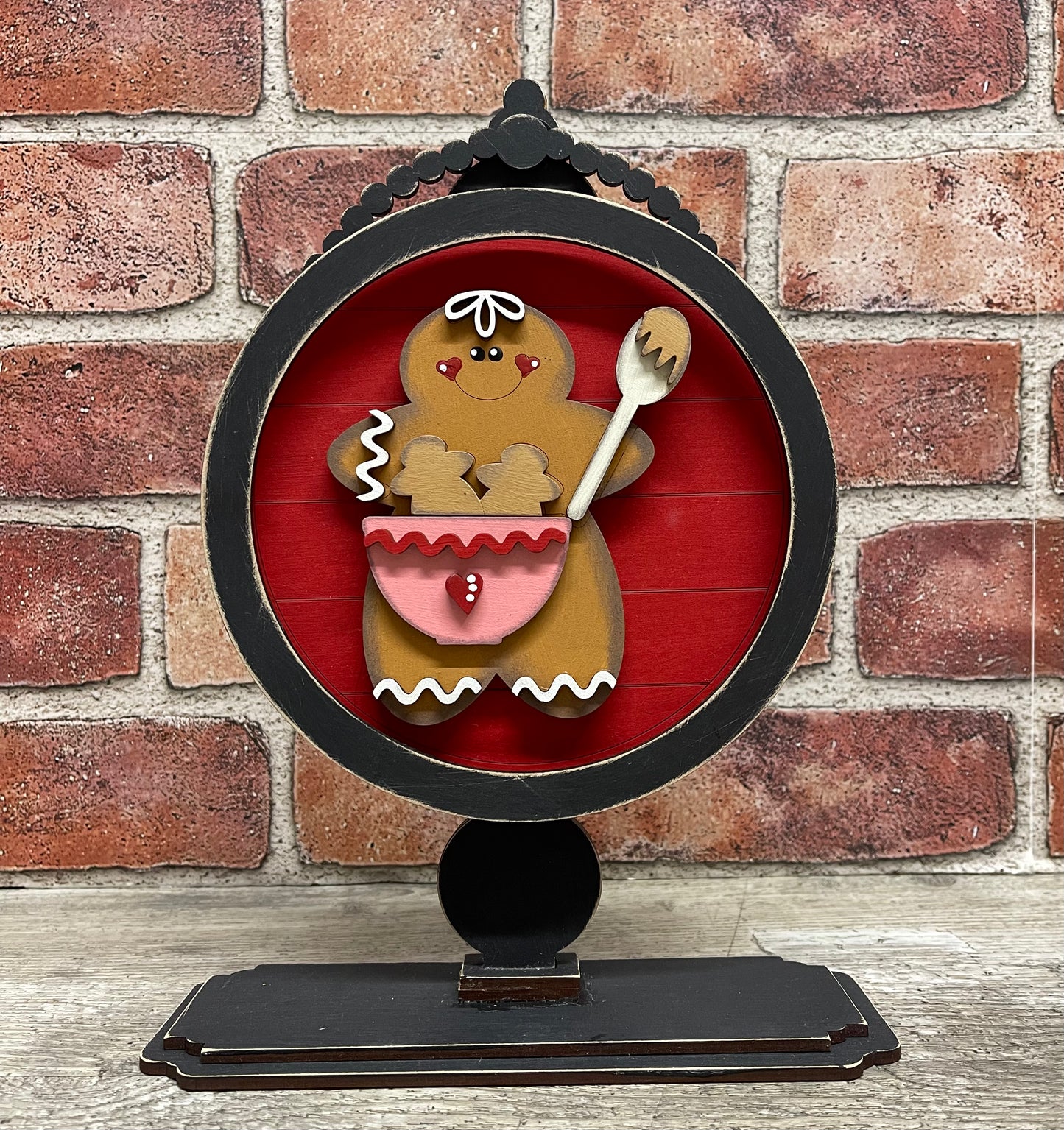 Gingerbread insert for changeable sign, unpainted ready for you to finish