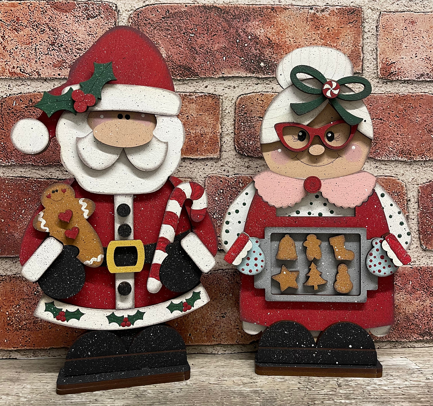 Santa or Mrs. Claus Gnome, Christmas Gnome, unpainted cutouts