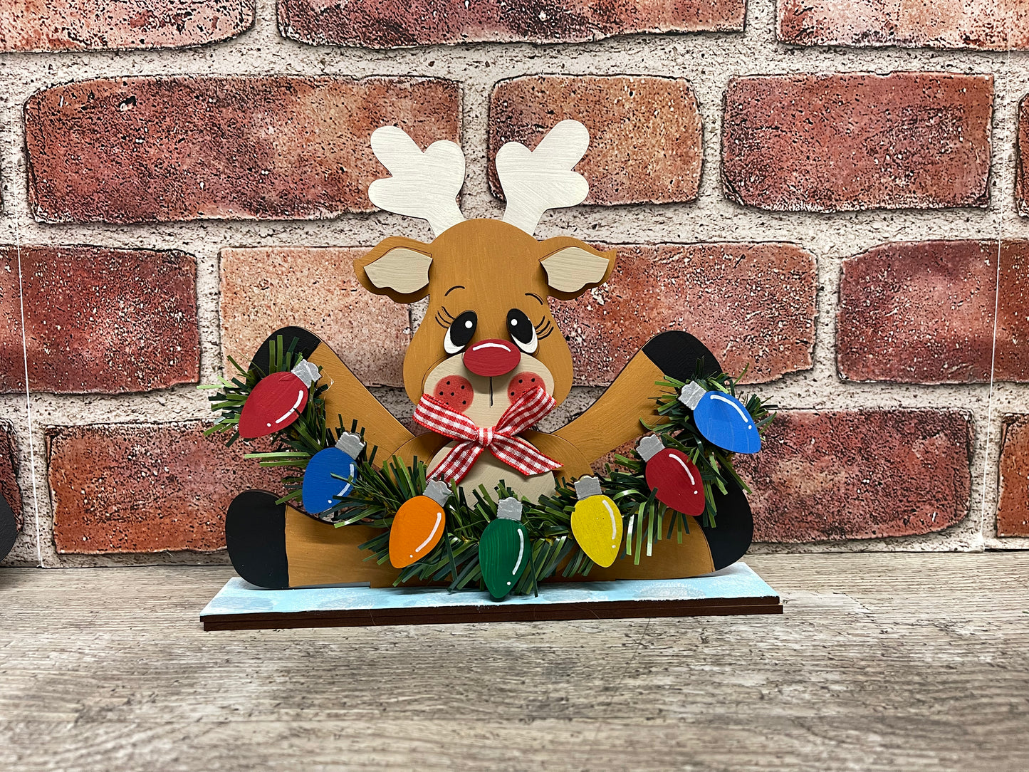 Reindeer Christmas Sitter or Ornaments, wood cutouts, unpainted ready for you to finish