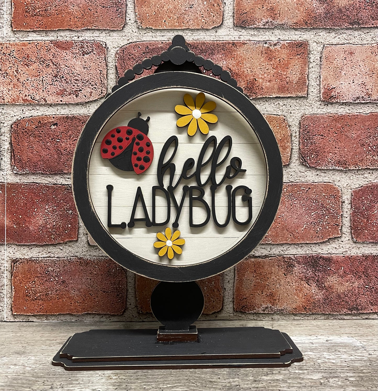 Ladybug insert for changeable sign, unpainted ready for you to finish