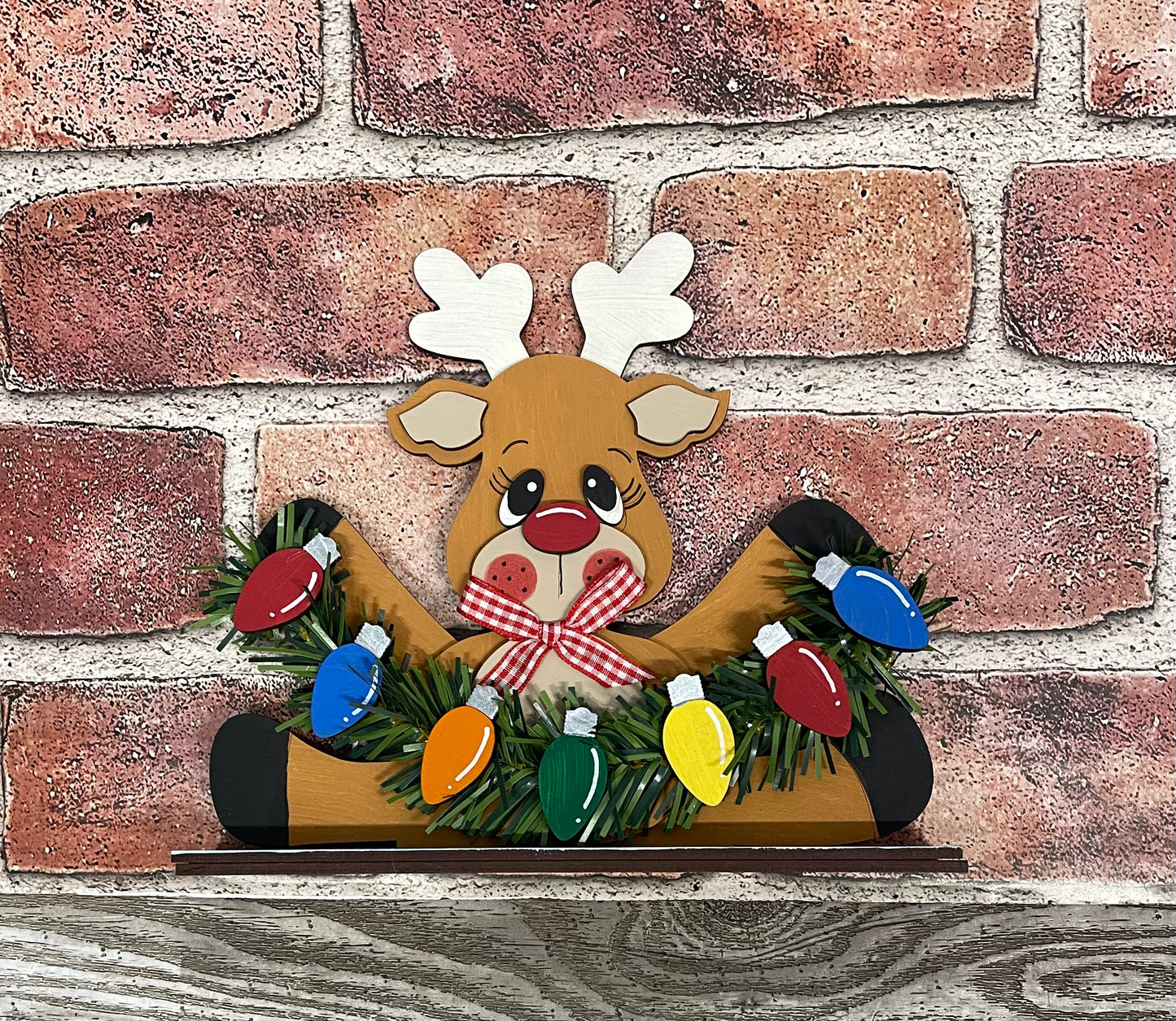 Reindeer Christmas Sitter or Ornaments, wood cutouts, unpainted ready for you to finish