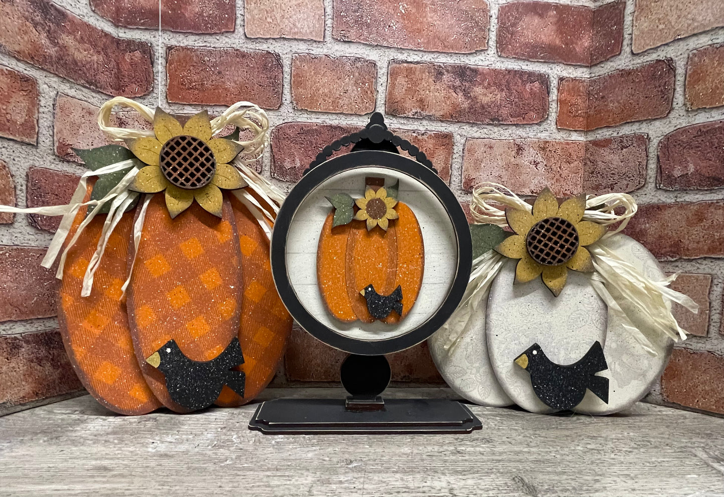 Large Chunky Pumpkins DIY Kit - unpainted wood cutouts