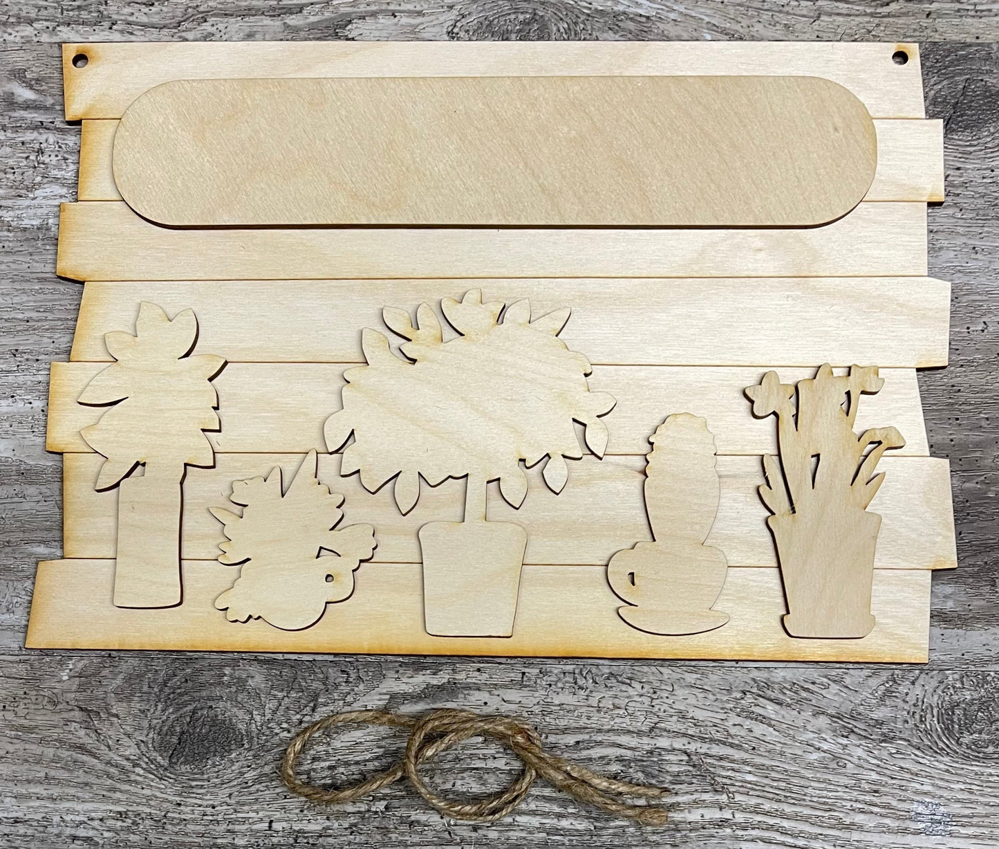 Keep going, keep growing cut out pieces to make this sign. Includes sign, oval and five plants