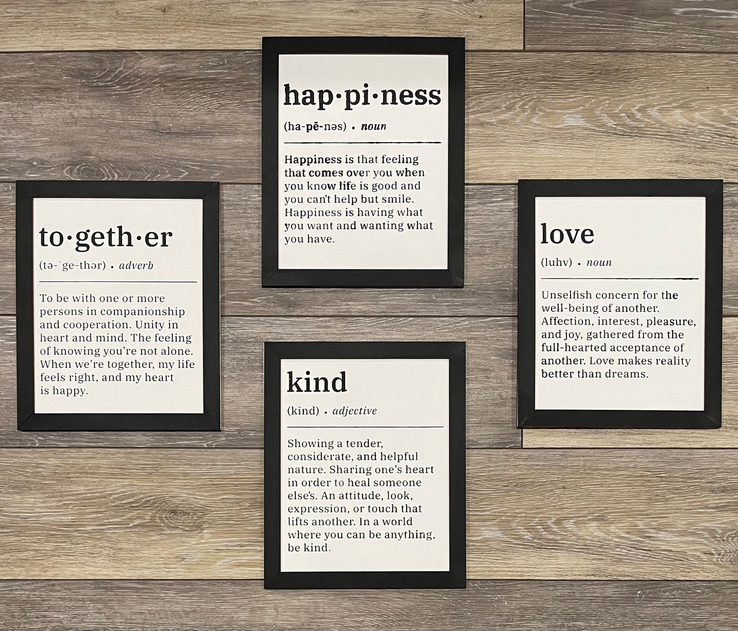 Definitions Sign Cutout, Unfinished wooden pieces, 1 sign