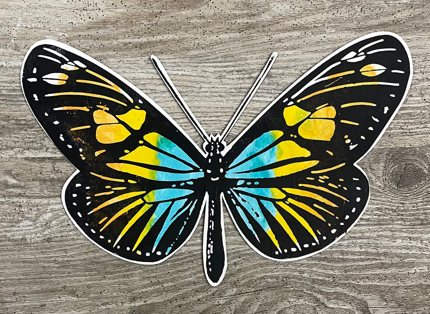 2 Large Butterflies unfinished ready for you to paint - back sign is not included