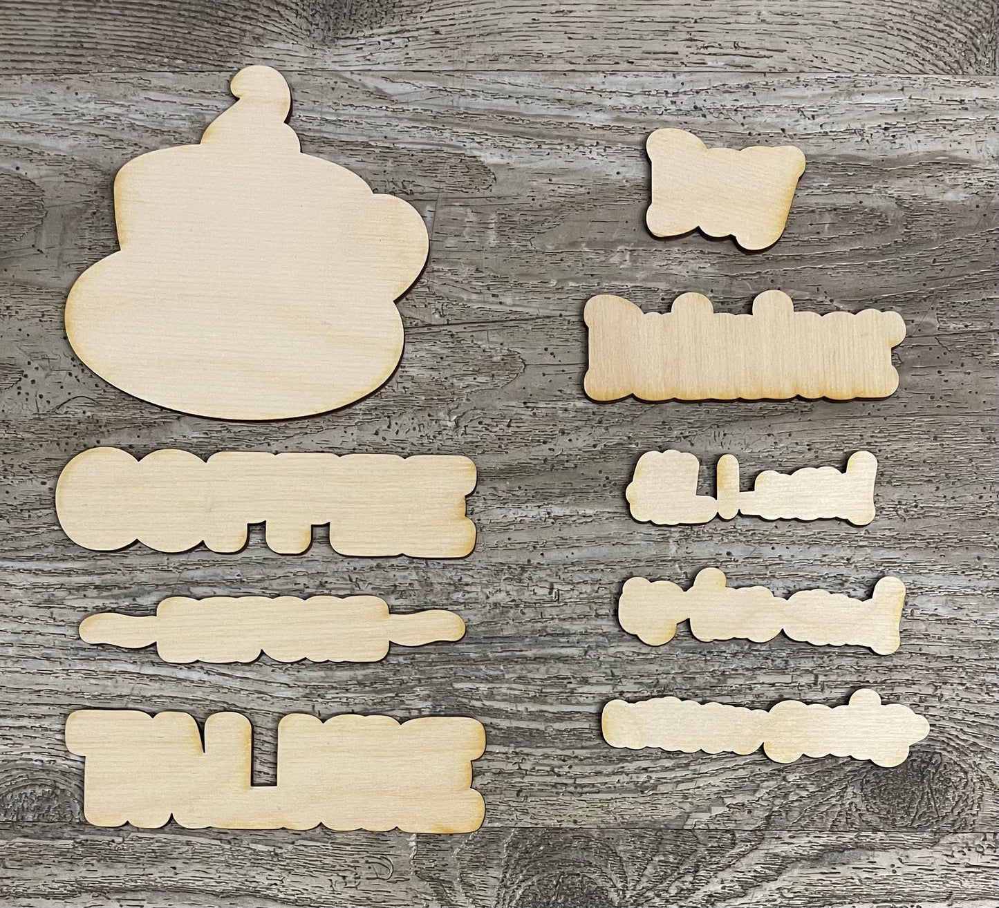 Coffee before Talkie cutouts ready for you to paint - back sign is not included
