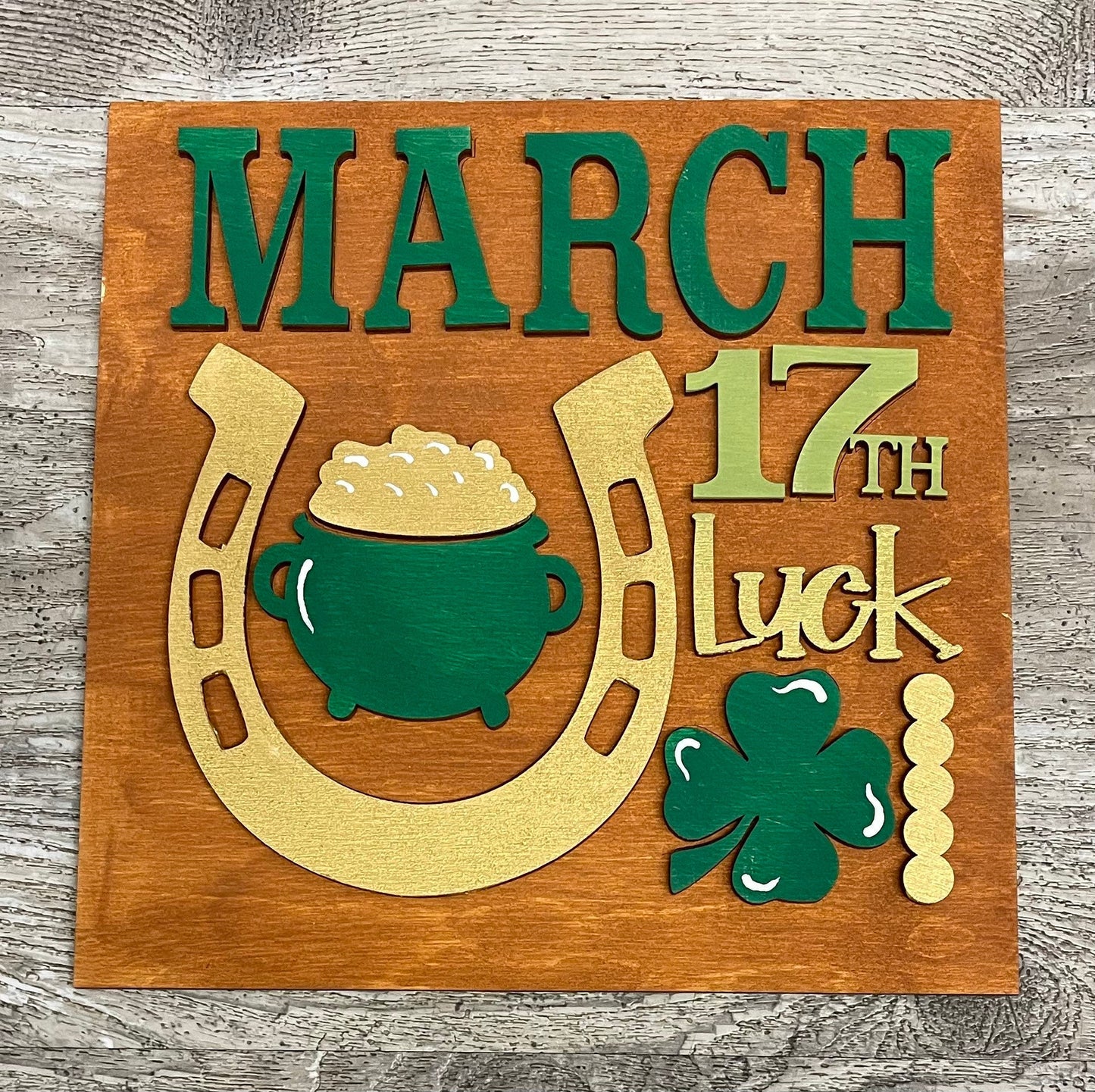 Unpainted Changeable insert only St. Patrick’s Day piece ready for you to paint