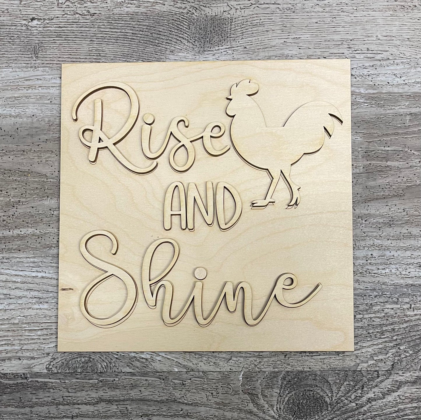 Unpainted Changeable insert only Everyday Rise and Shine piece ready for you to paint