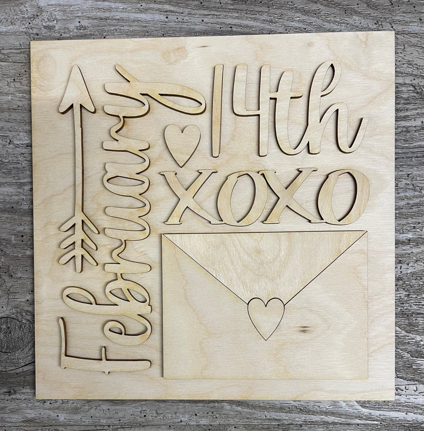 Unpainted Changeable insert only Valentines Day piece ready for you to paint