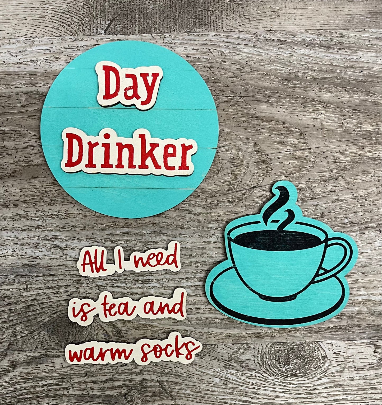 Coffee before Talkie cutouts ready for you to paint - back sign is not included