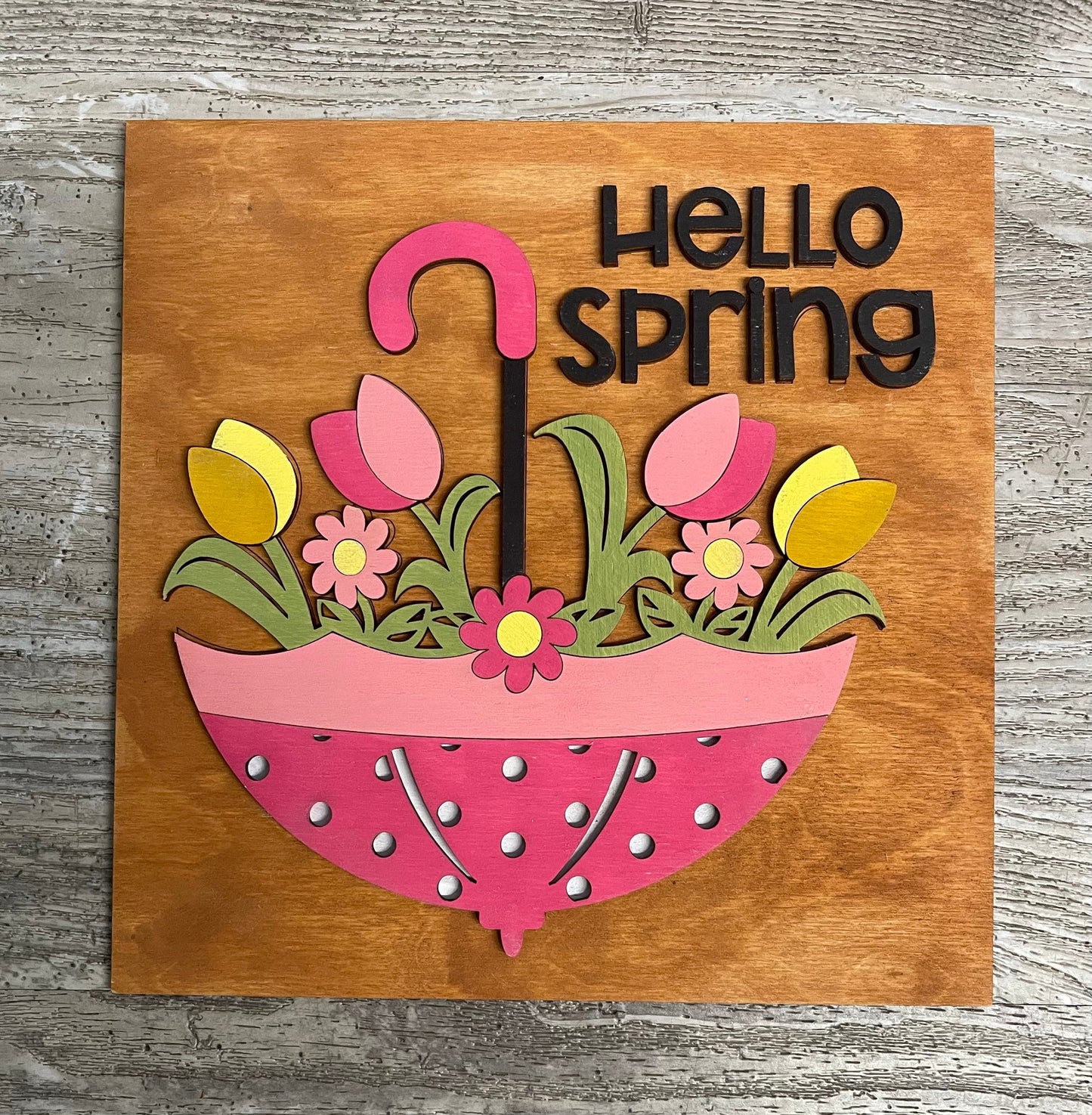Unpainted Changeable insert only Welcome Spring piece ready for you to paint