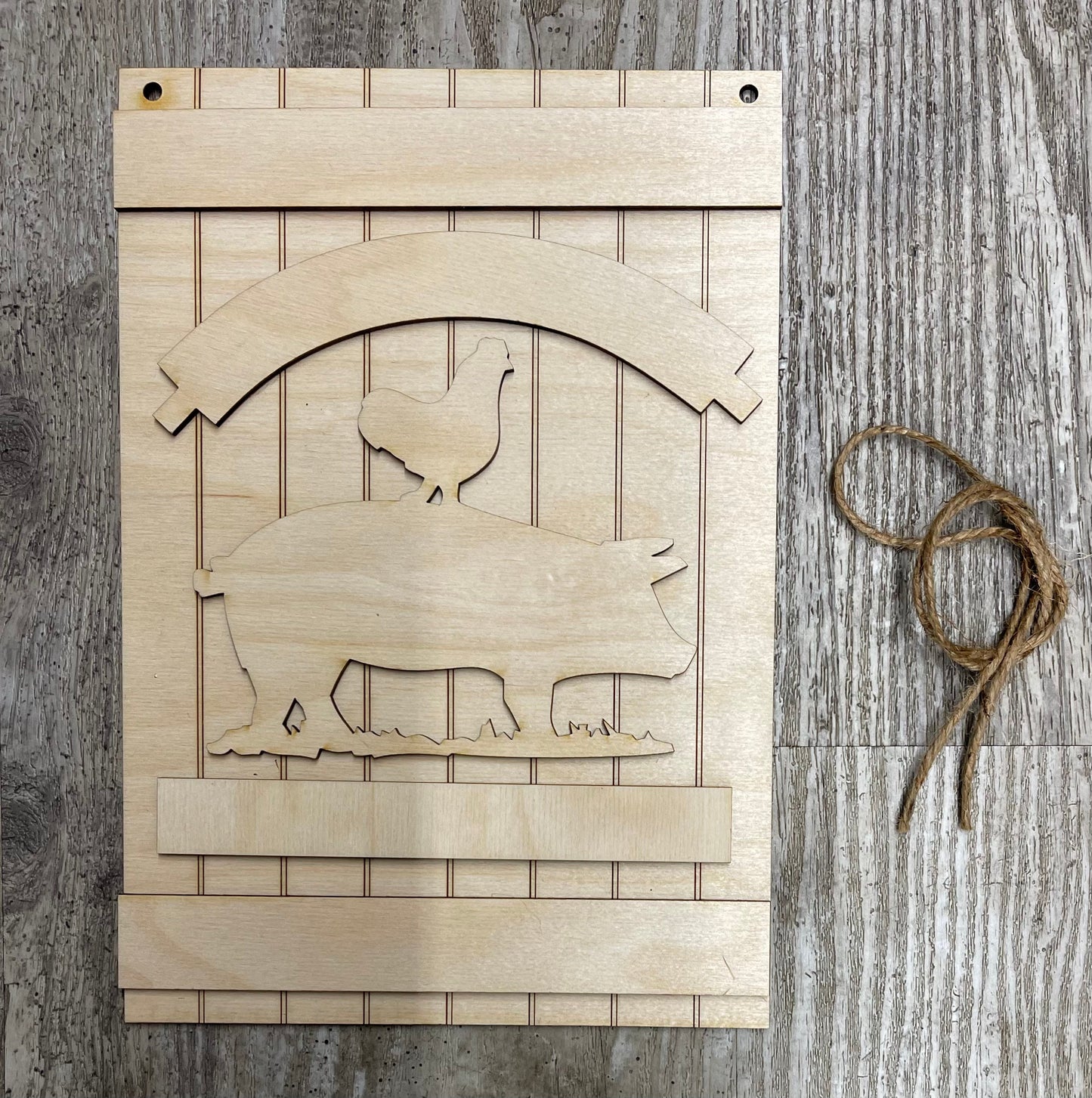 Farm Fresh Organic cutouts with Sign, cutouts unfinished sign ready for you to paint