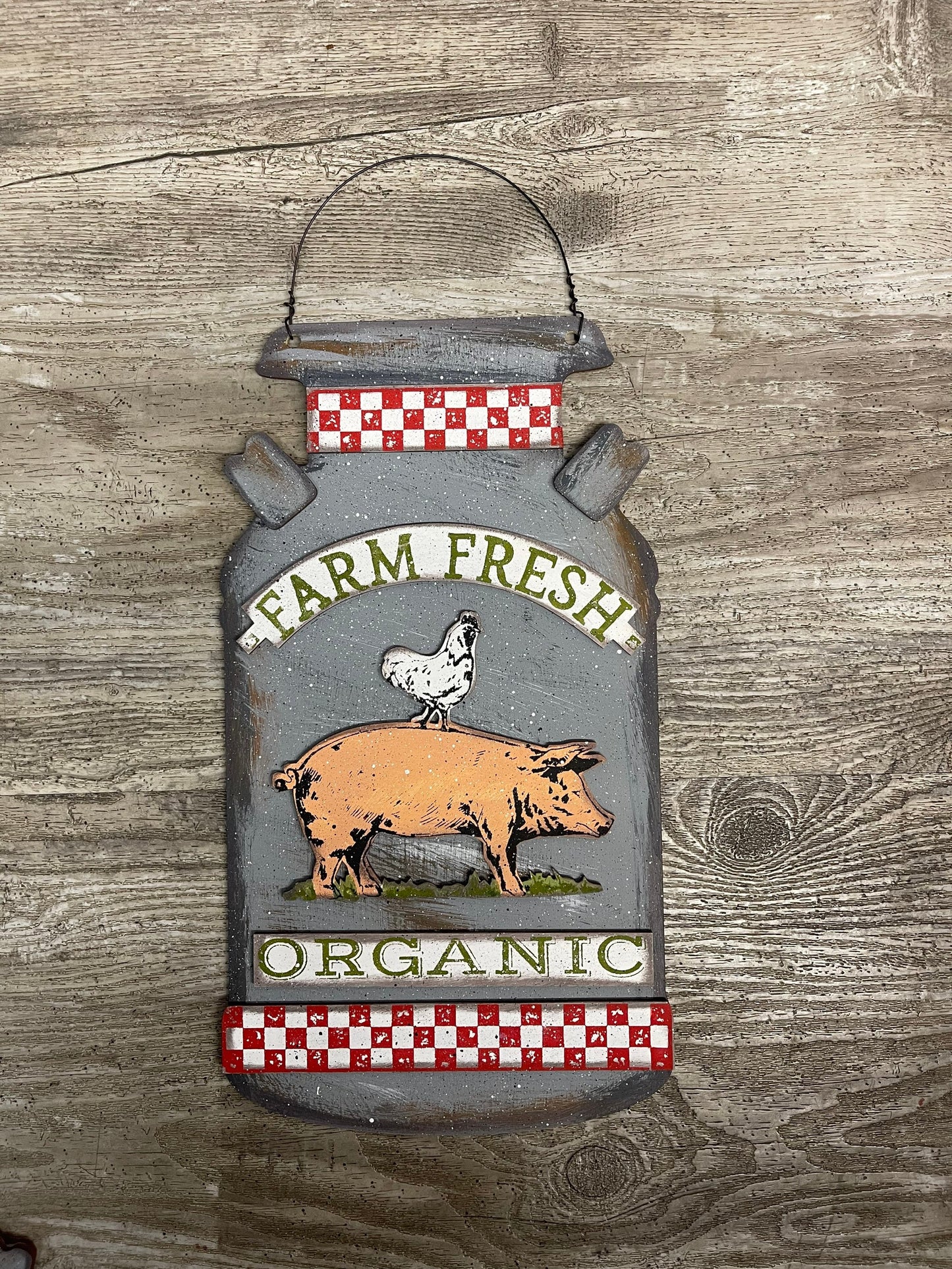 Farm Fresh Milk Can Kit - unpainted wooden cutouts, ready for you to paint