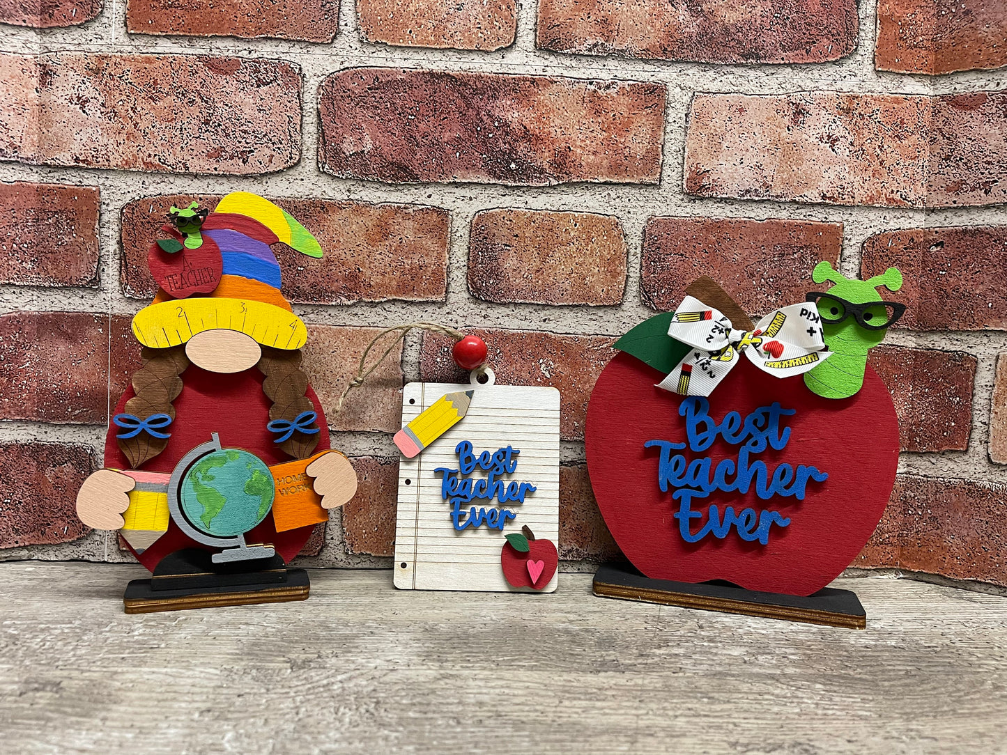 Teacher gift card kits set of 2 cutouts, unpainted wooden cutout - ready for you to paint