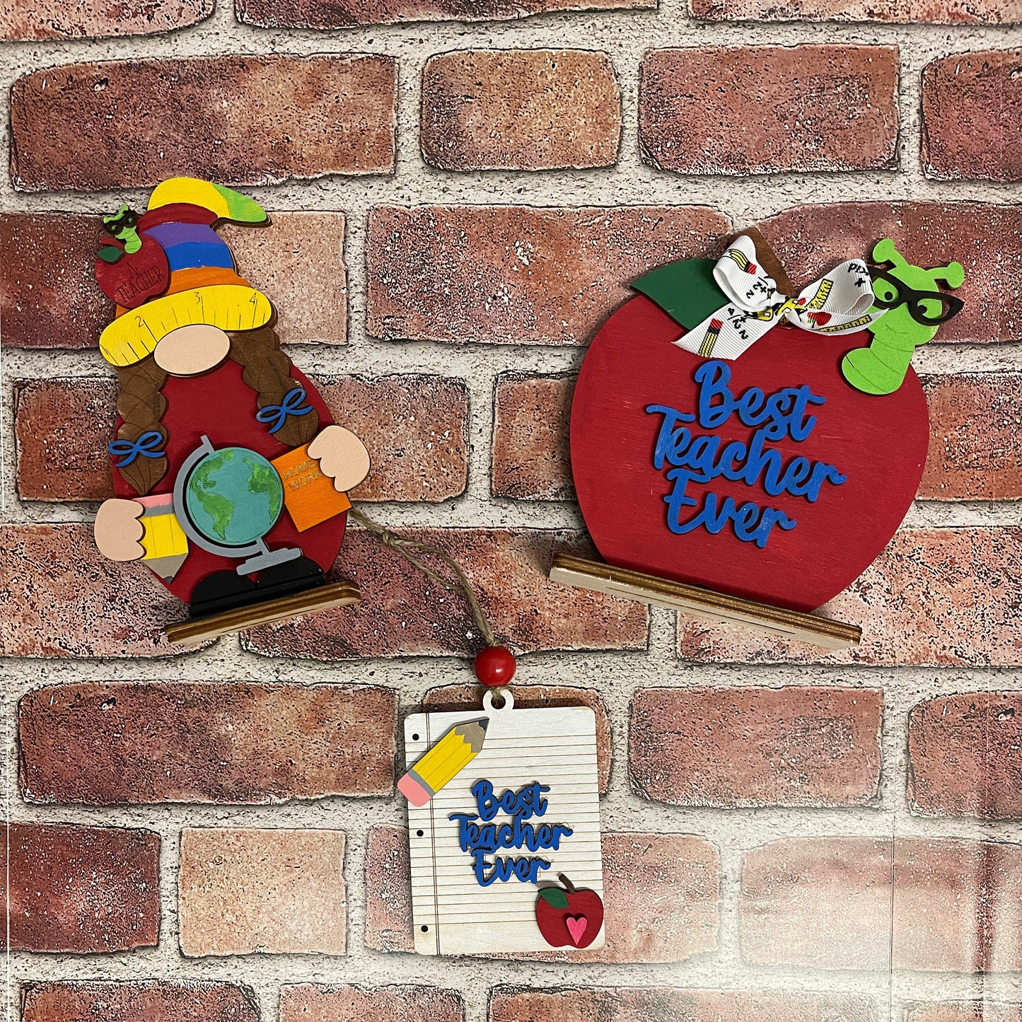 Teacher gift card kits set of 2 cutouts, unpainted wooden cutout - ready for you to paint