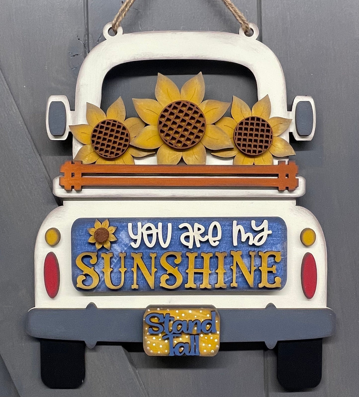 Hanging Truck Only to be used with the removable pieces unpainted wood cutouts, ready for you to paint, includes truck only