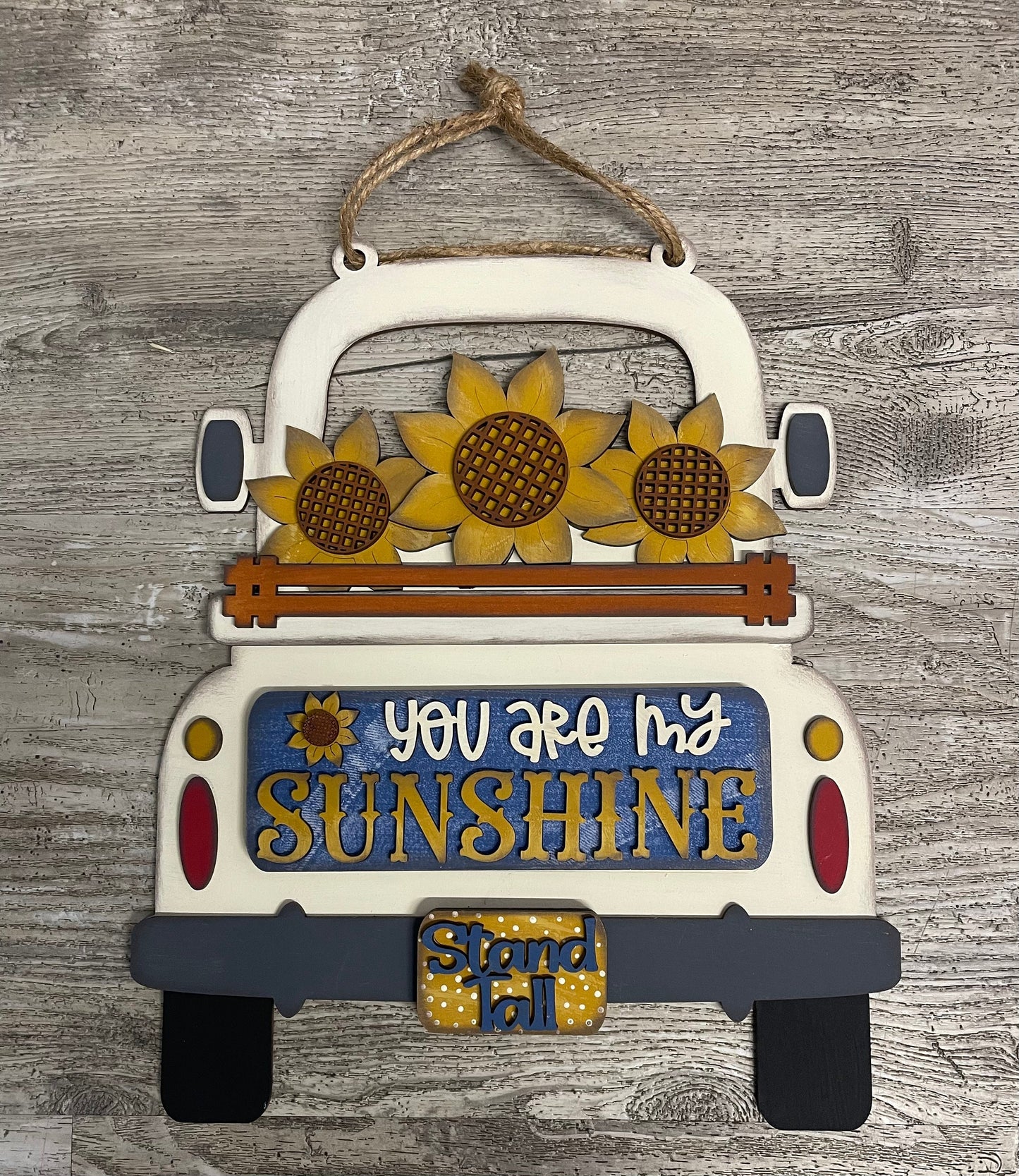 Hanging Truck Only to be used with the removable pieces unpainted wood cutouts, ready for you to paint, includes truck only