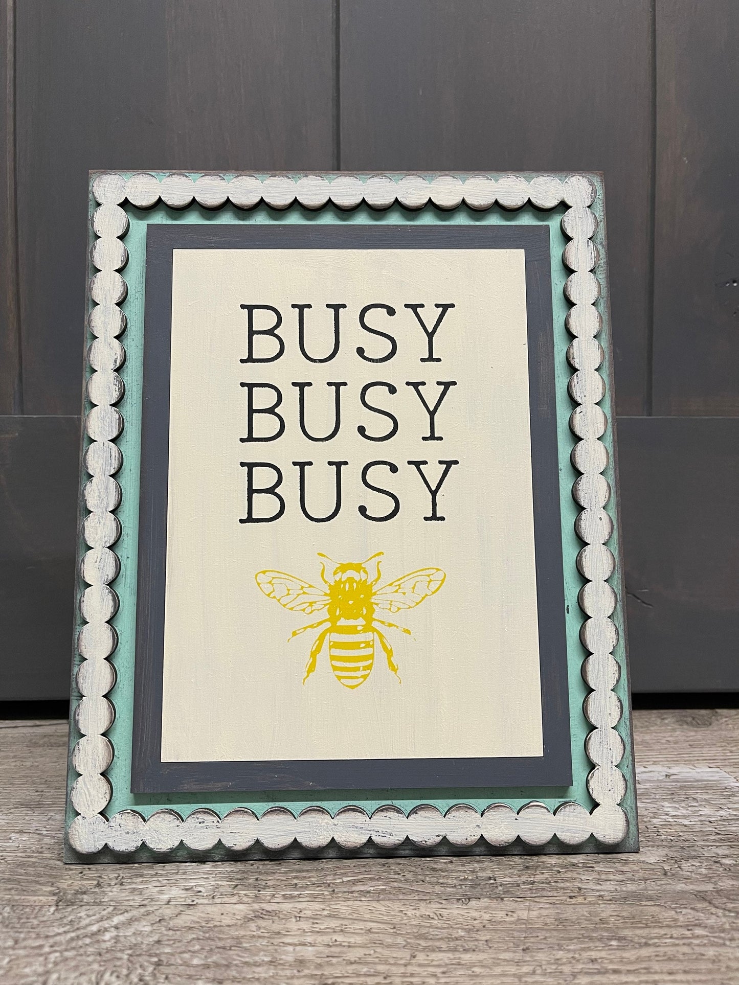 Beaded Frame with 5x7 changeable insert, unpainted cutouts, ready for you to paint
