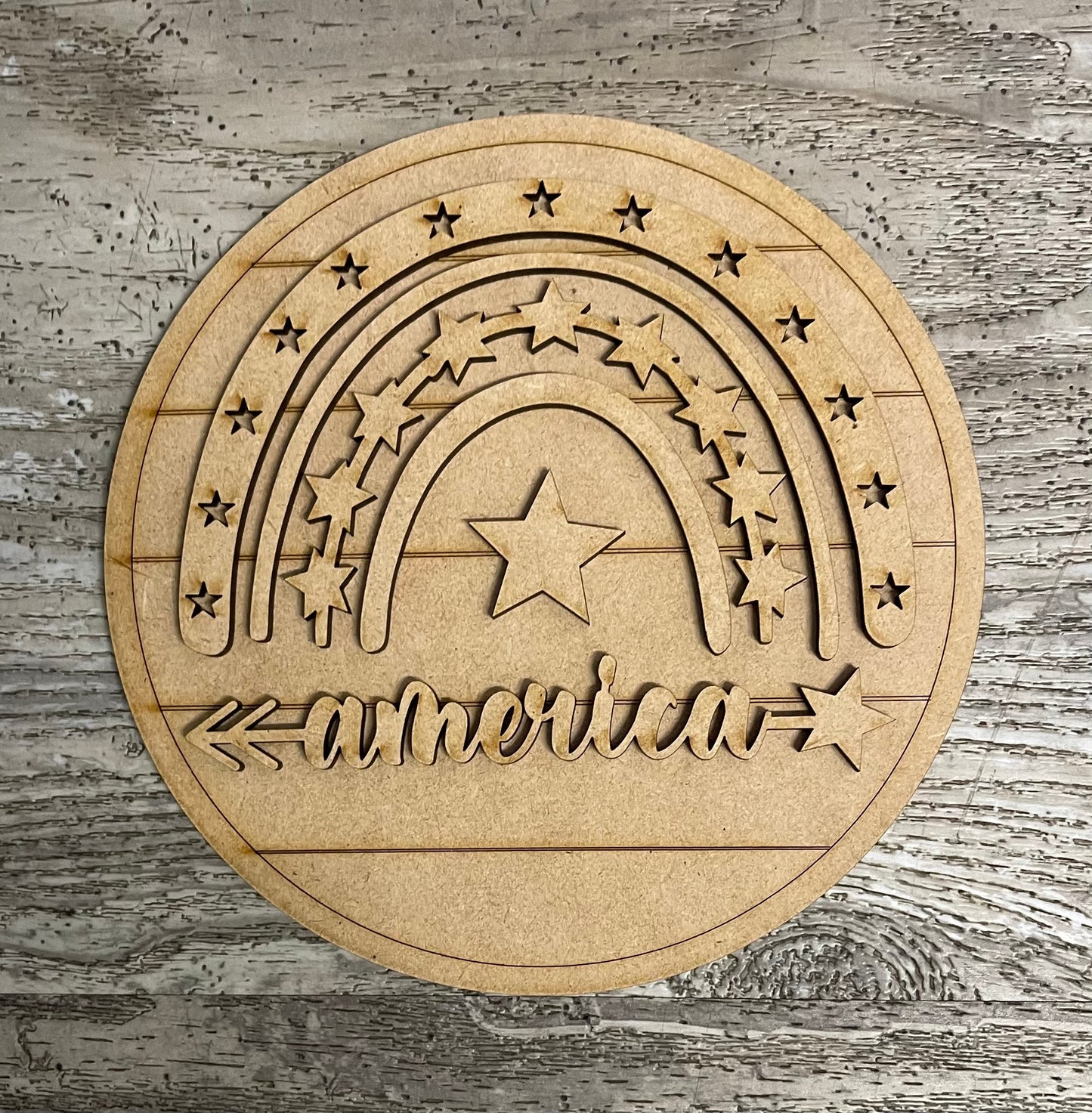 America insert for changeable sign, unpainted ready for you to finish