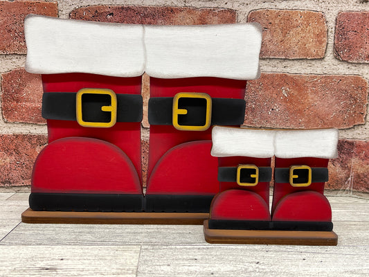 Christmas Boots for Basket Inserts - unpainted wood cutouts, ready for you to paint