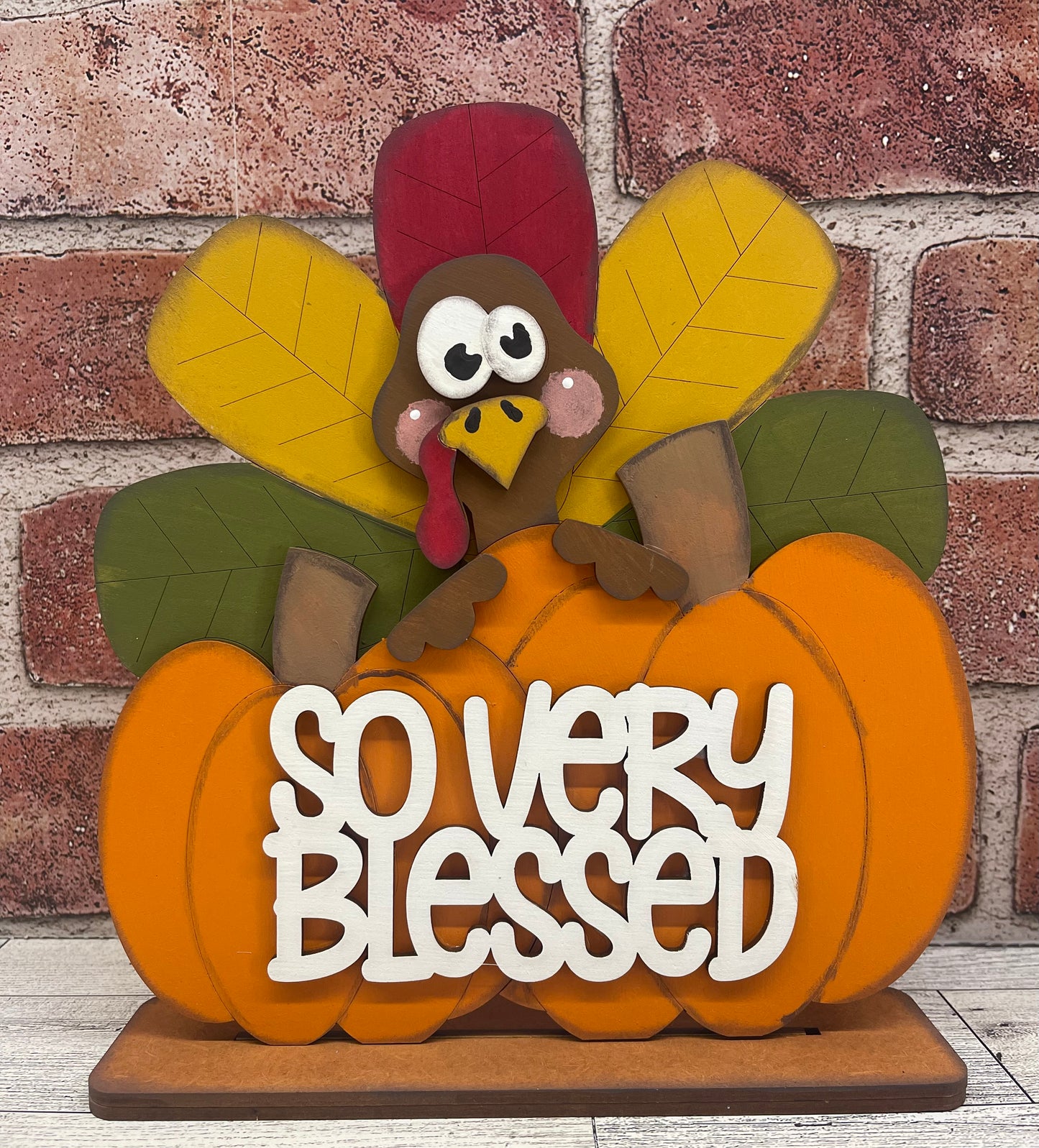 October 2025 Turkey Sitter only - unpainted cutouts -doesn't include the House Leaning Ladder