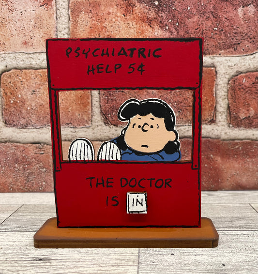 Dr. Lucy Psychiatric Help - Peanuts Gang Cutout unpainted wood ready for you to paint