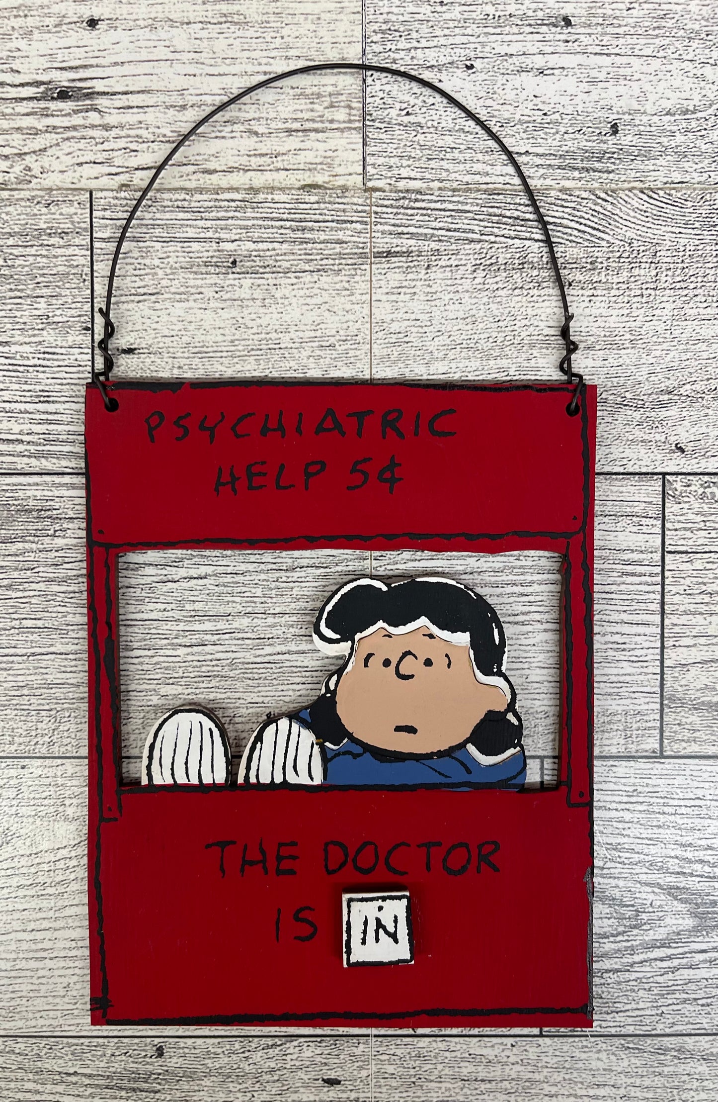 Dr. Lucy Psychiatric Help - Peanuts Gang Cutout unpainted wood ready for you to paint