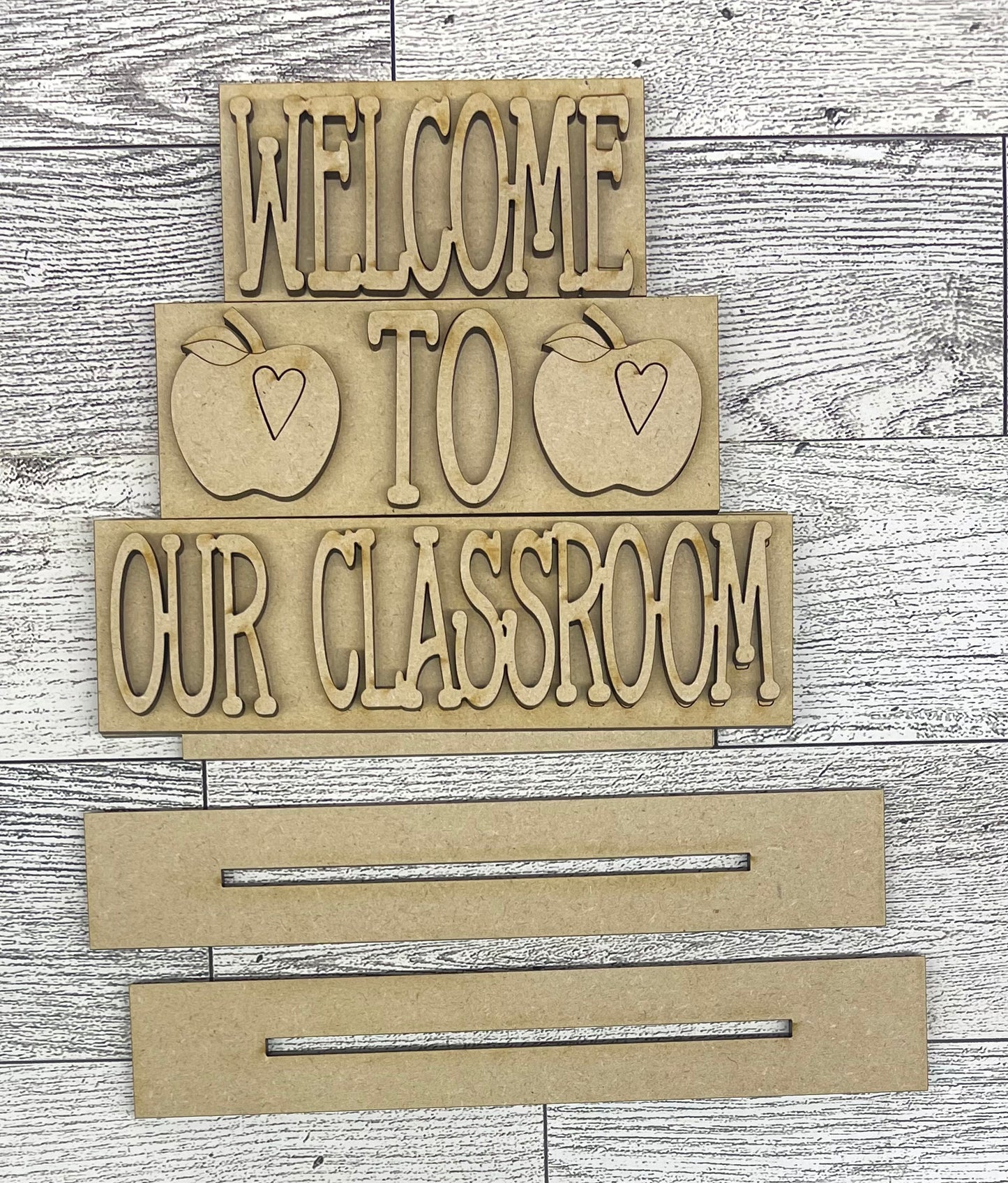 Teacher word stacker kits - wood pieces, unpainted wood cutouts, ready for you to paint, scrapbook paper is not included  lol