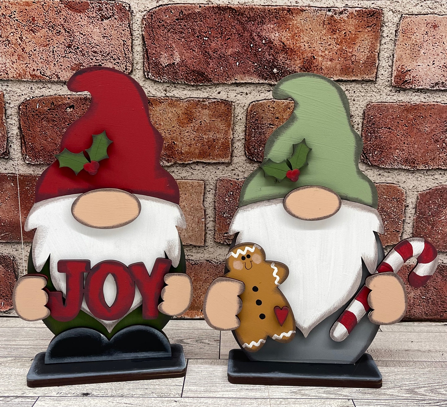 Gnome Christmas Standers unpainted cutouts