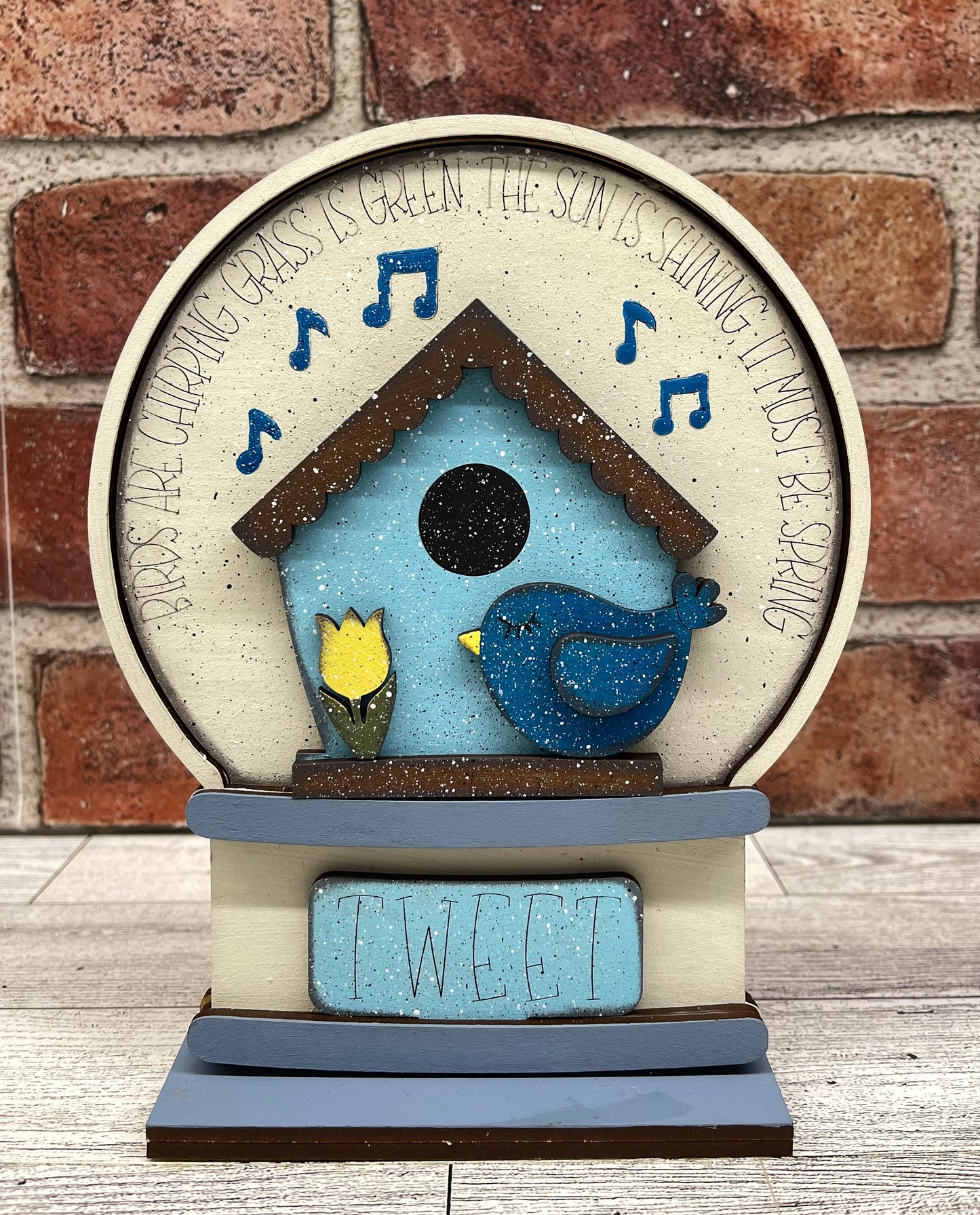 March Craft Kit - Birdhouse Themed - basket and water globe not included
