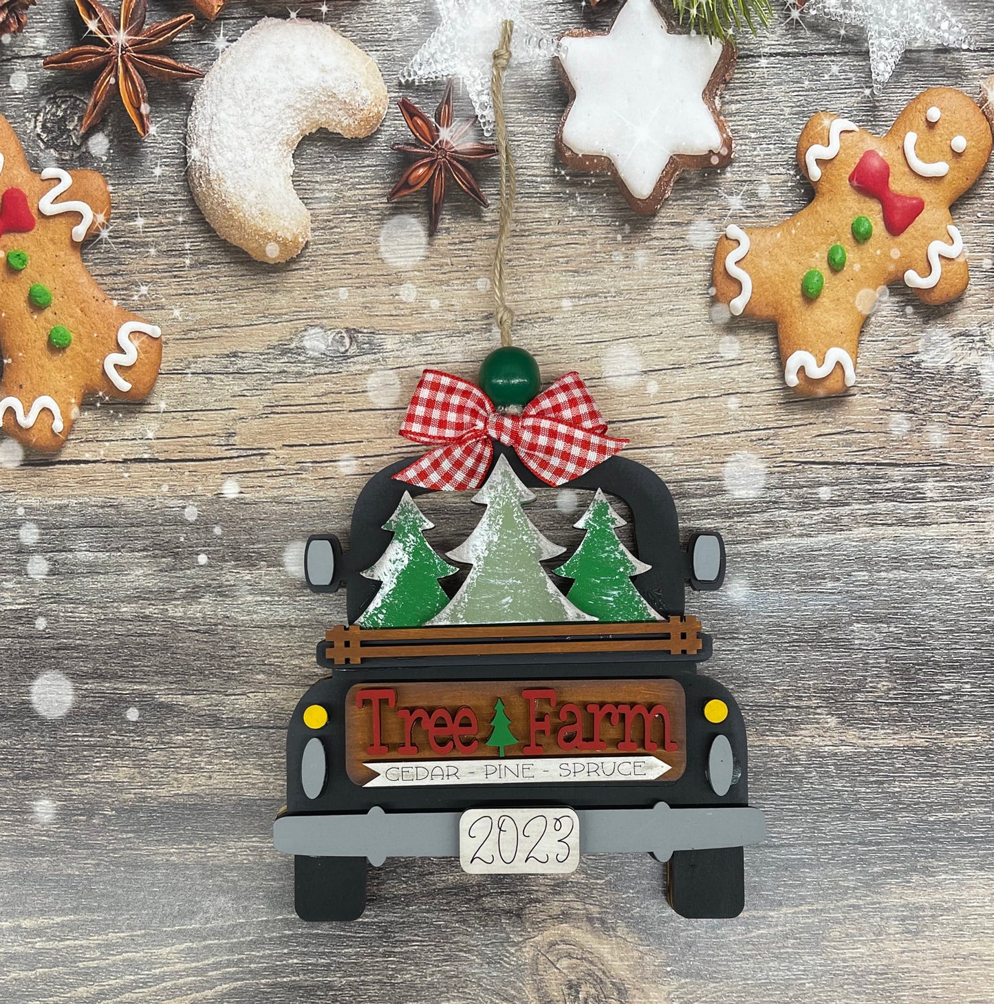 Christmas Truck wood ornament cutouts, unpainted ready for you to finish