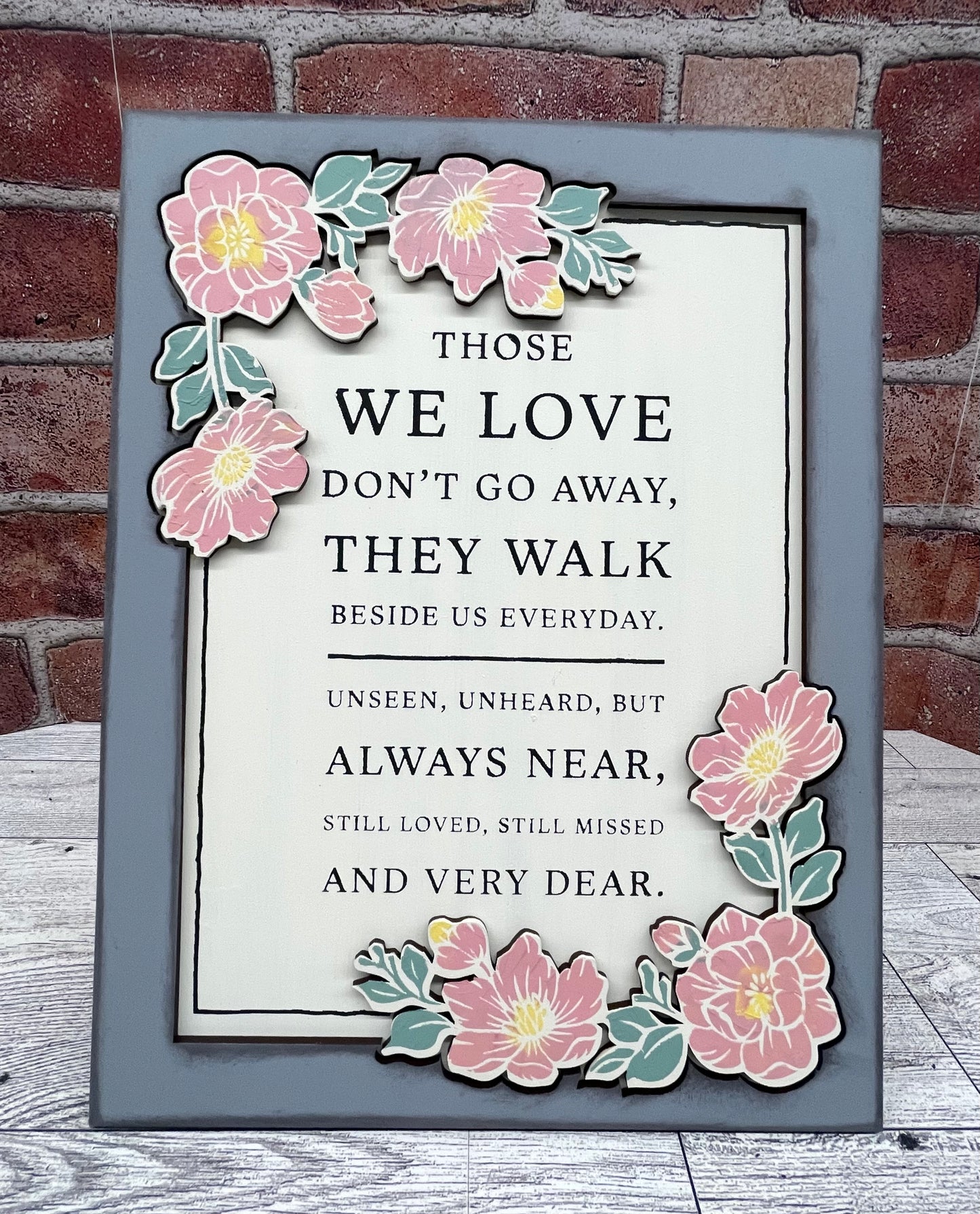 Those We Love sign - unpainted wooden cutouts, ready for you to paint