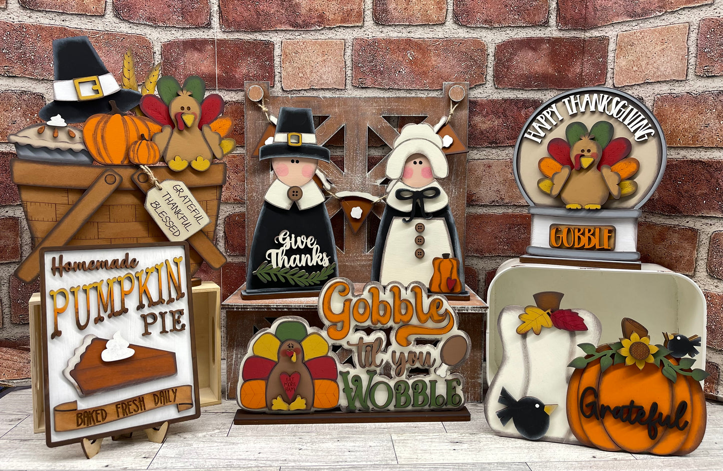 October Craft Kit - Thanksgiving  Themed - basket and water globe not included