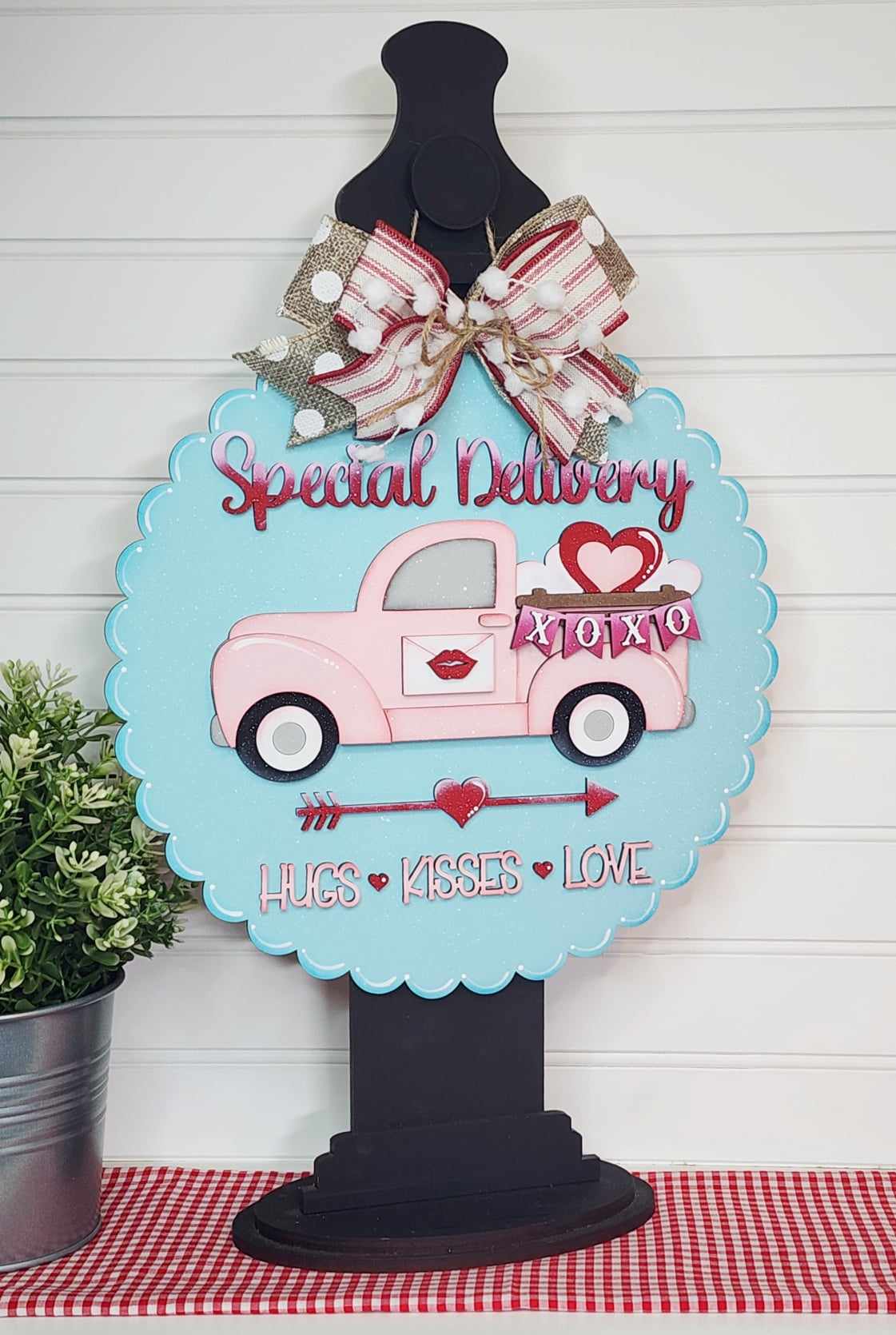 Valentines Special Delivery Door Sign cutouts unpainted ready for you to finish
