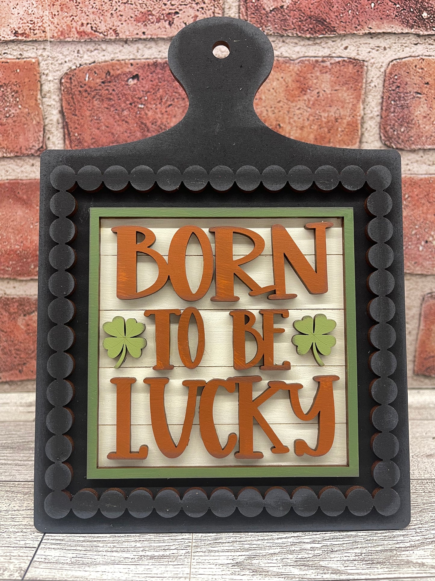 February Monthly Craft Kit - St. Patrick's Day Leprechaun themed - does not include frame or plain arch or HOME arch frame sold separately - unpainted ready for you to finish