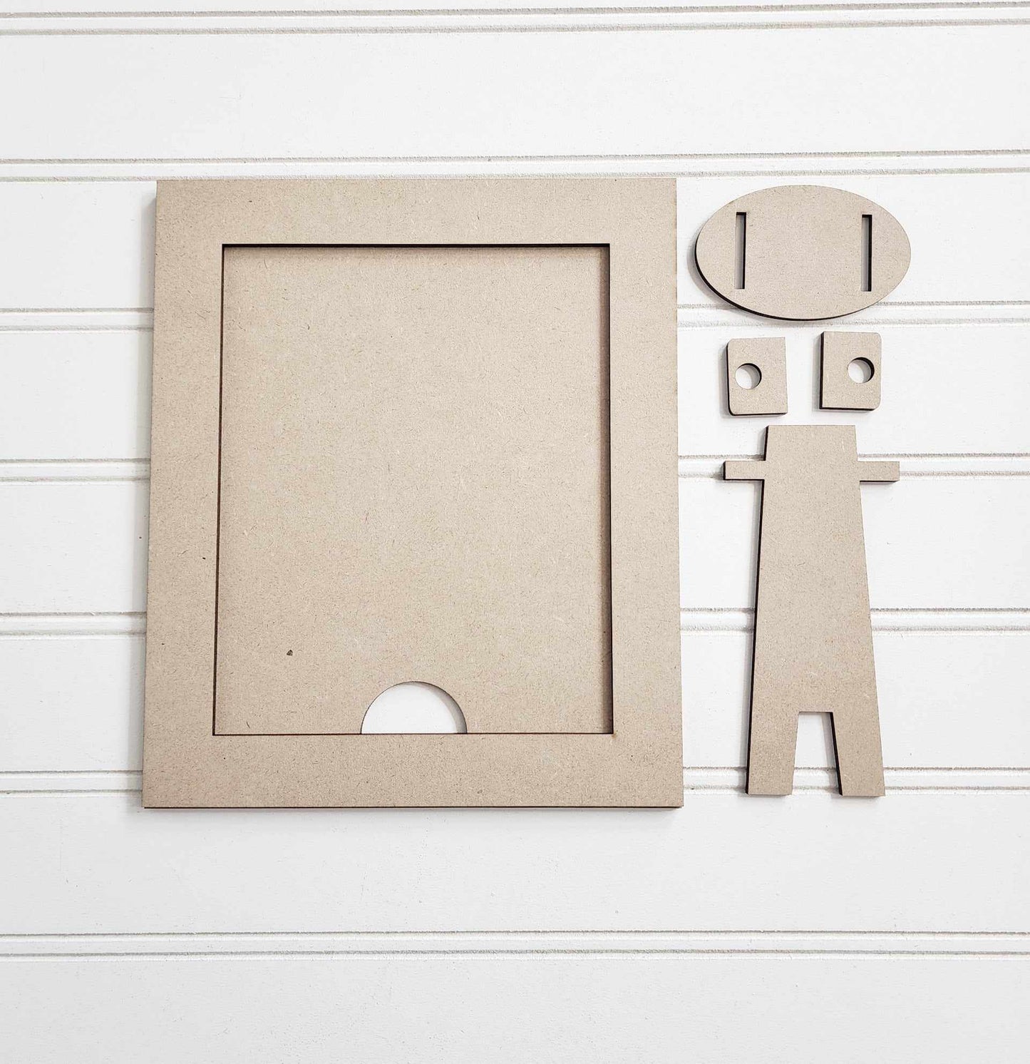 1 Picture Frame Sign Holder Only - Primitive Home Collection  cutouts - unpainted wooden cutouts, ready for you to paint