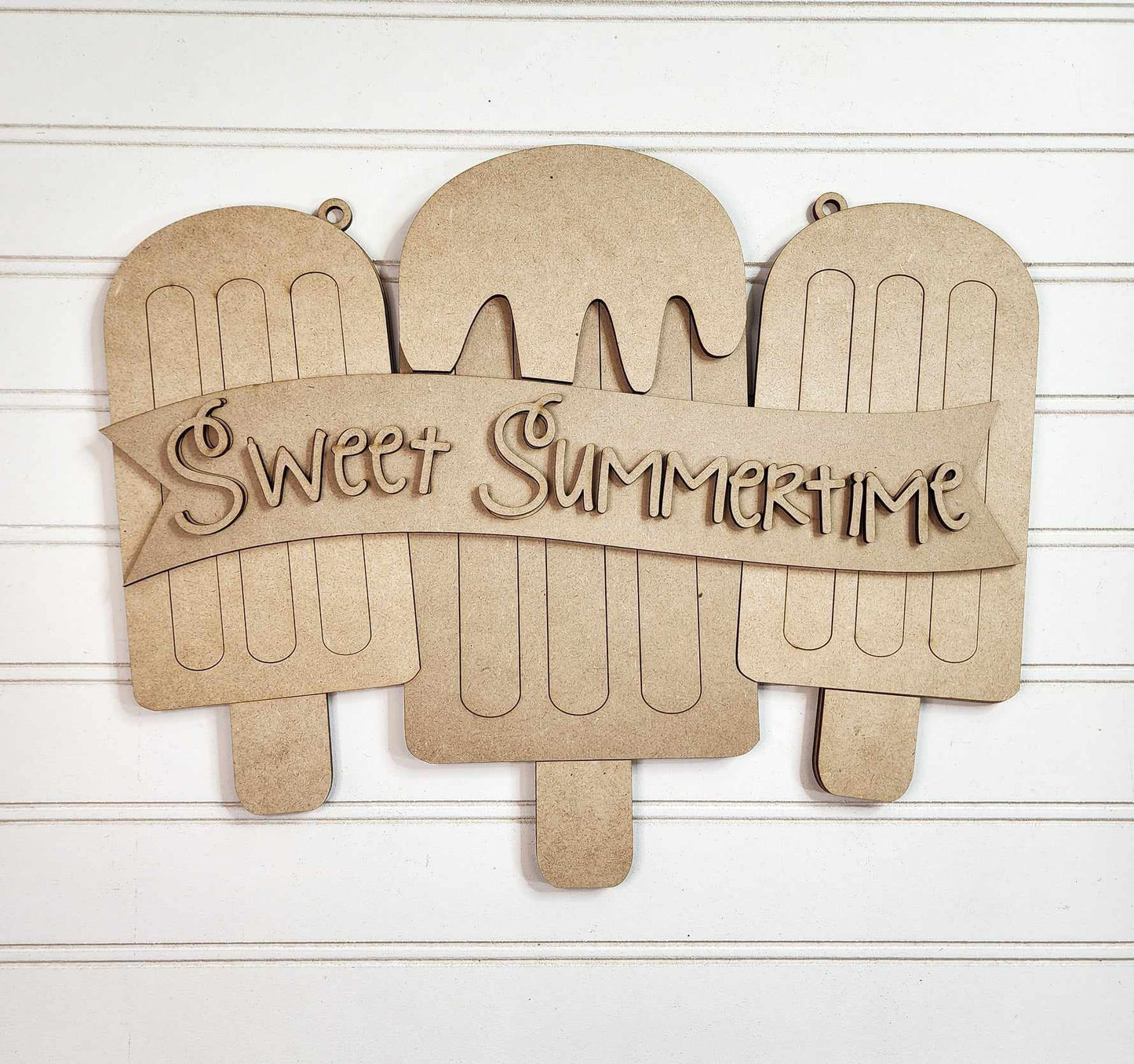 Sweet Summertime Door Sign wood cutouts ready for you to paint