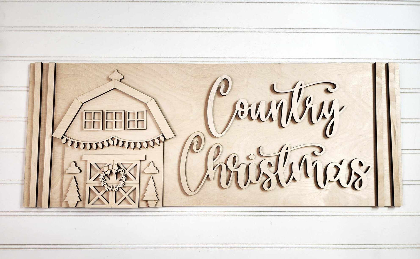 Country Christmas Tree Farm Mantle Sign unpainted cutouts