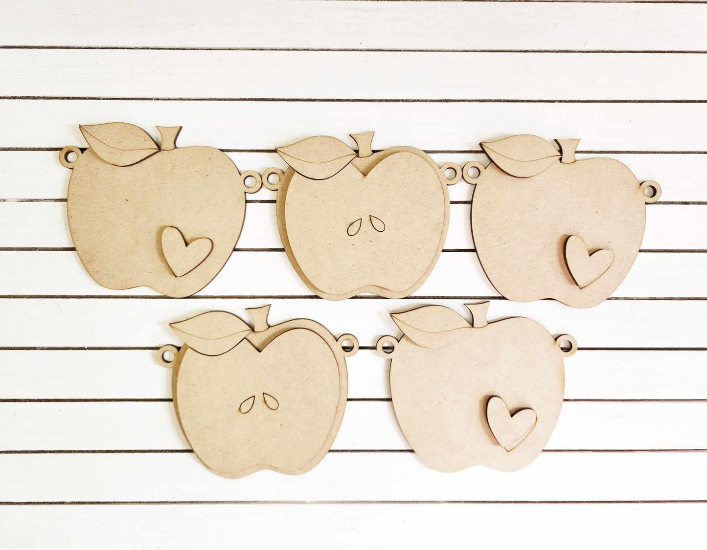 Apple Garland - unpainted cutouts