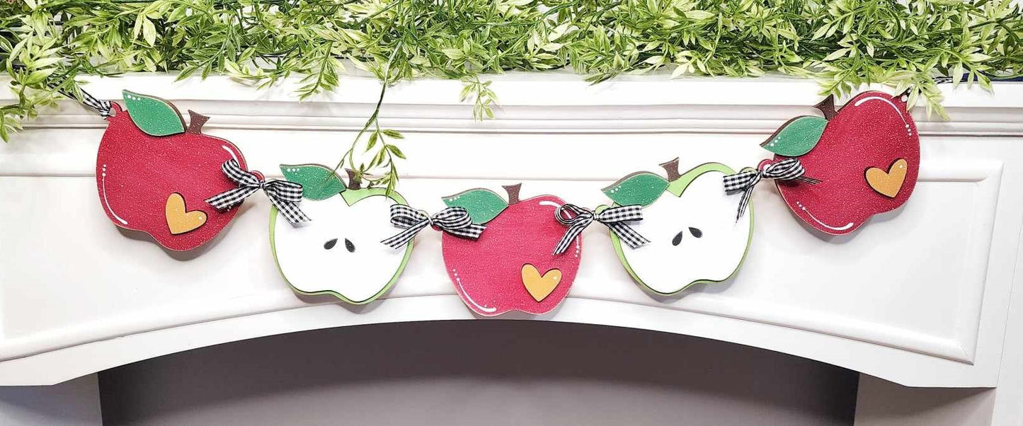 Apple Garland - unpainted cutouts